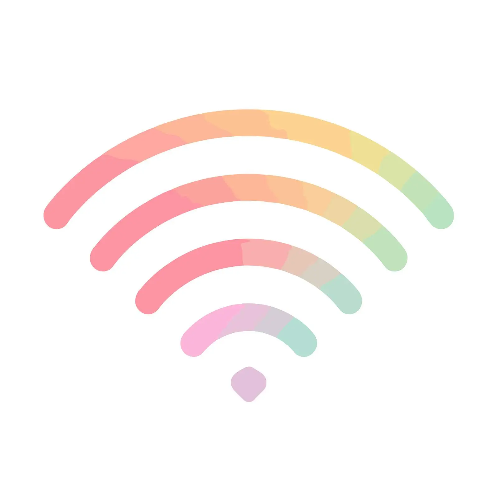 Flat WiFi Pictogram in Pastel Style — free download from Dotvec