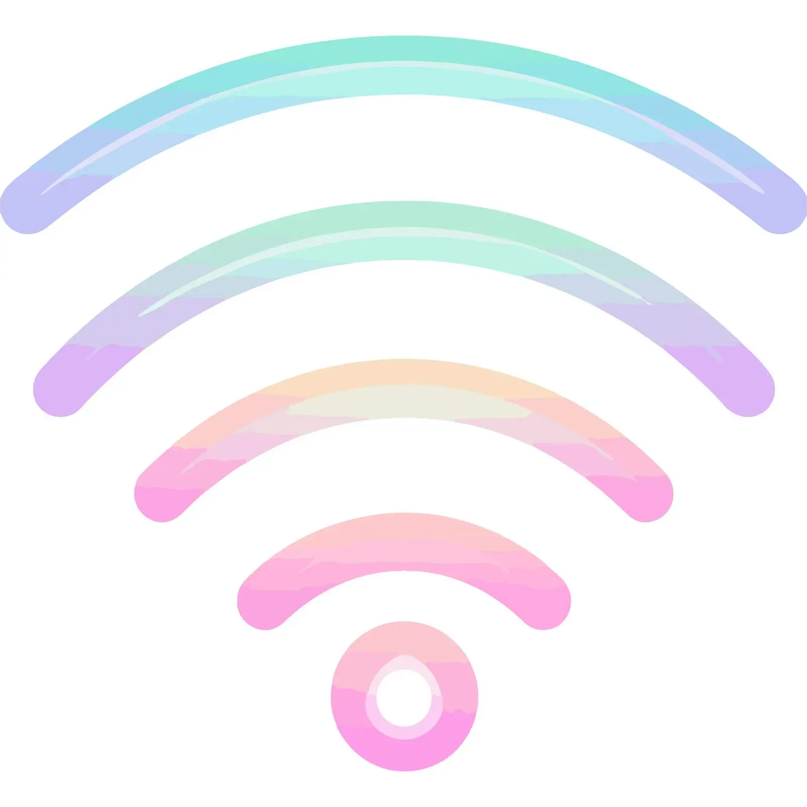 Flat Wifi Pictogram in Pastel Style — free download from Dotvec