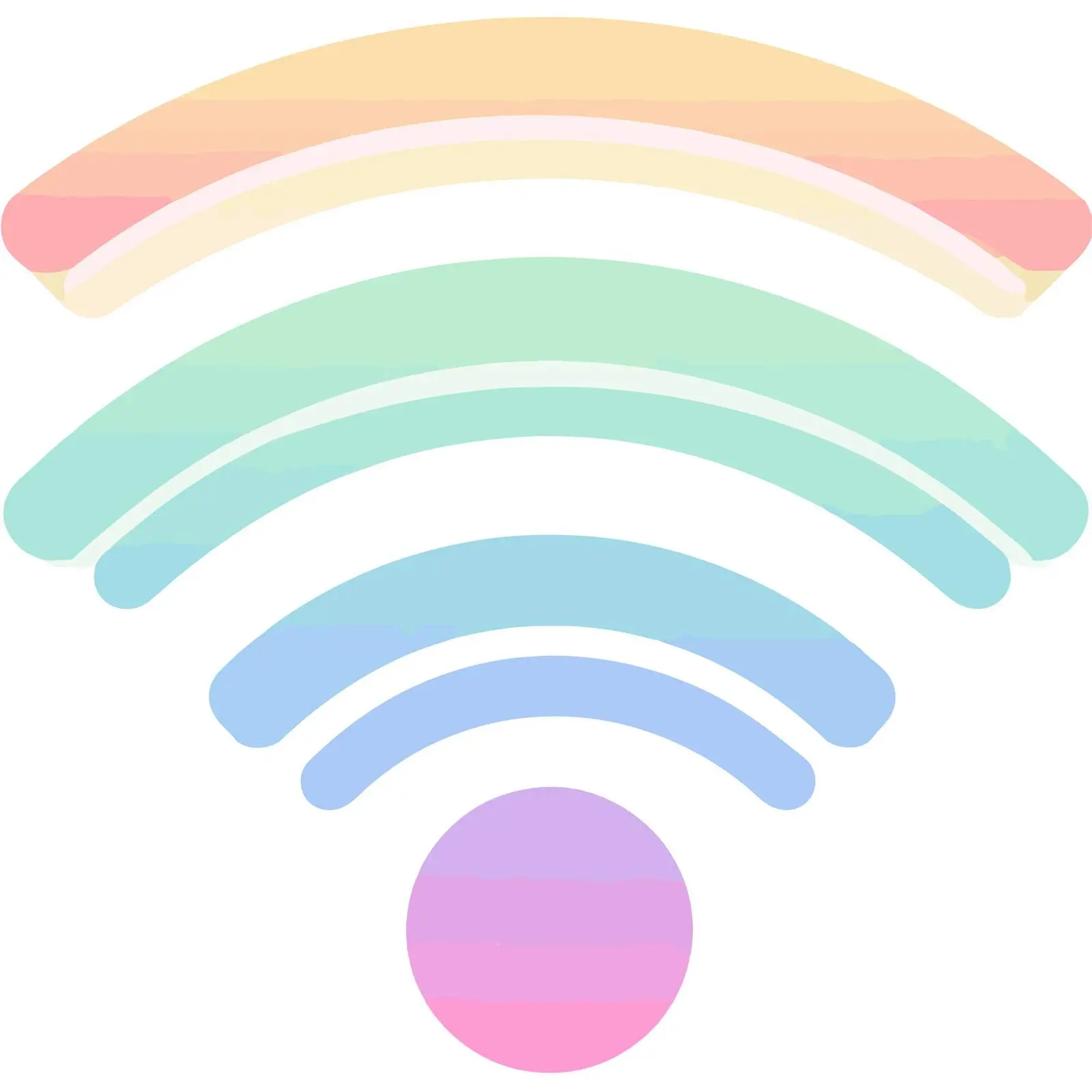 Flat WiFi Pictogram in Pastel Style — free download from Dotvec