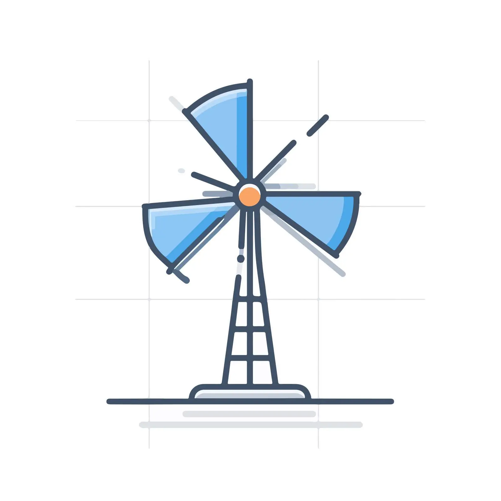 Outline Wind Flat Icon Design — free download from Dotvec