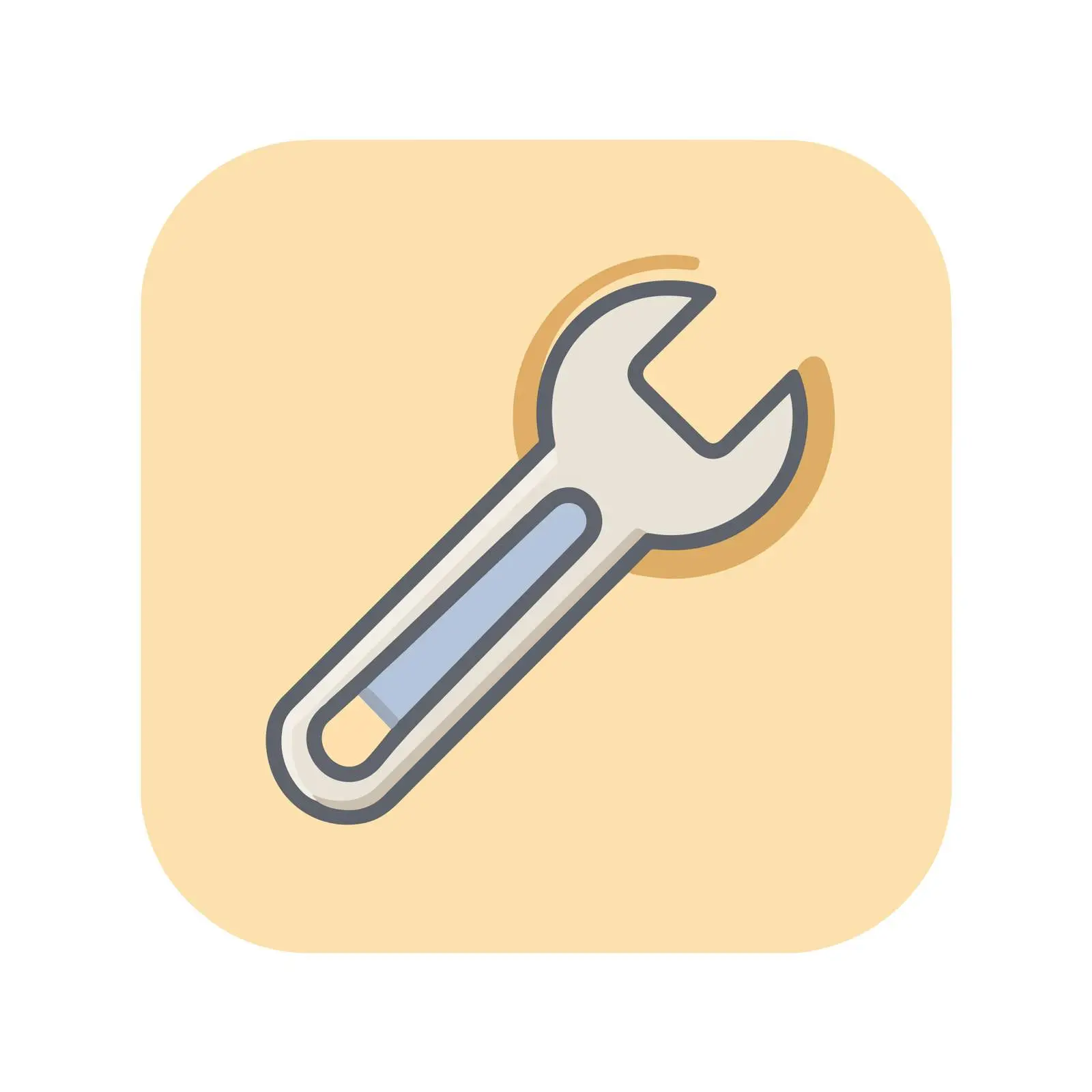 Clean UI Wrench Icon — free download from Dotvec