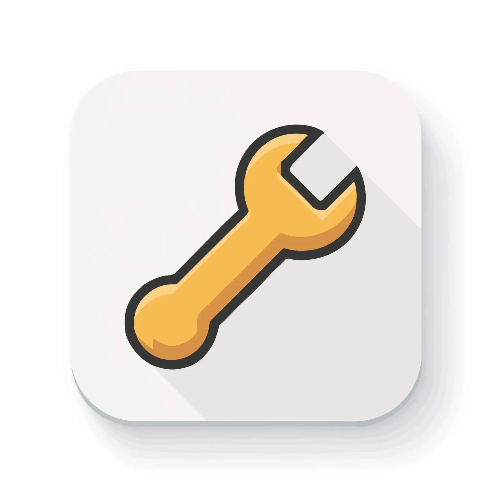 Simple Wrench Icon — free download from Dotvec