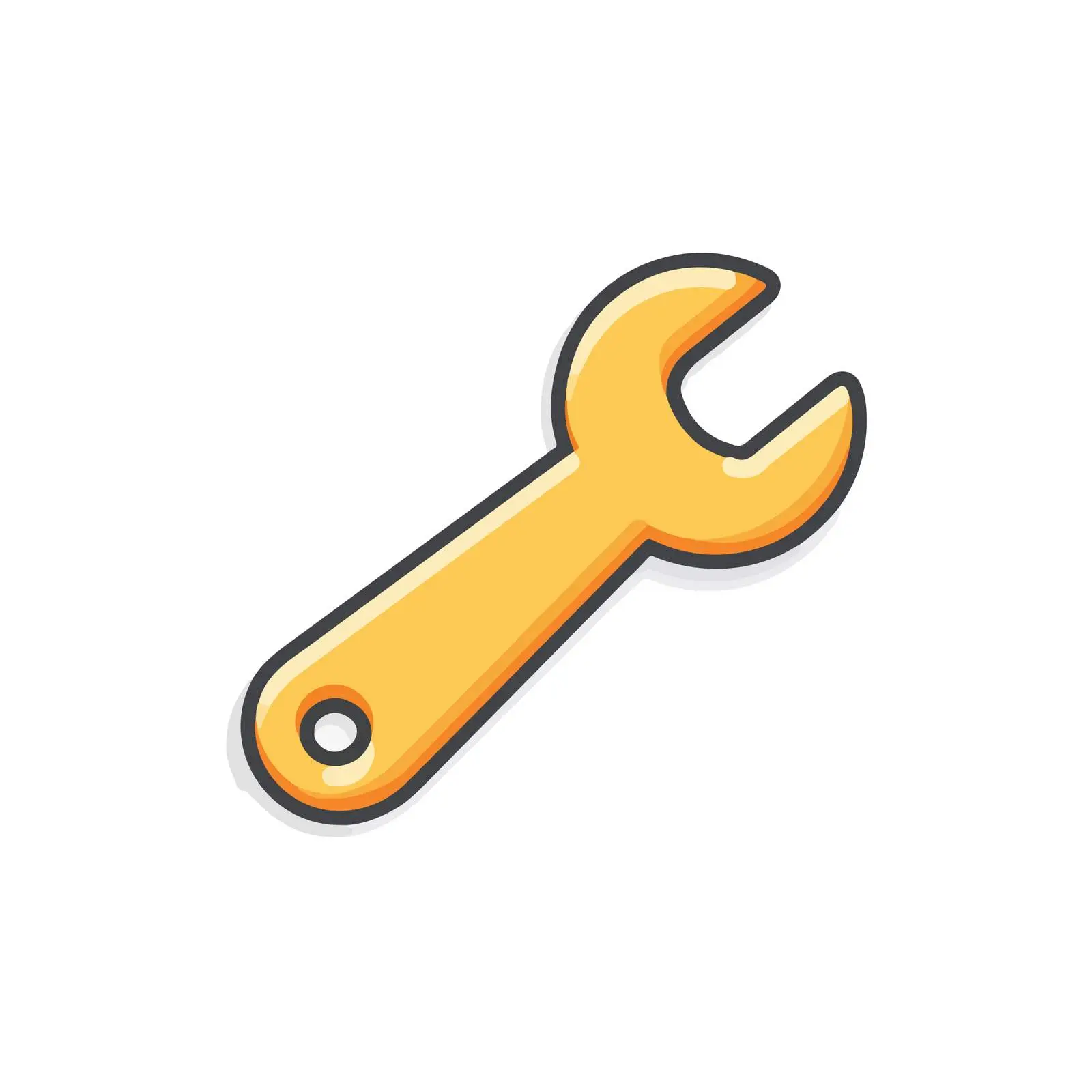 Outline Wrench Flat Icon — free download from Dotvec