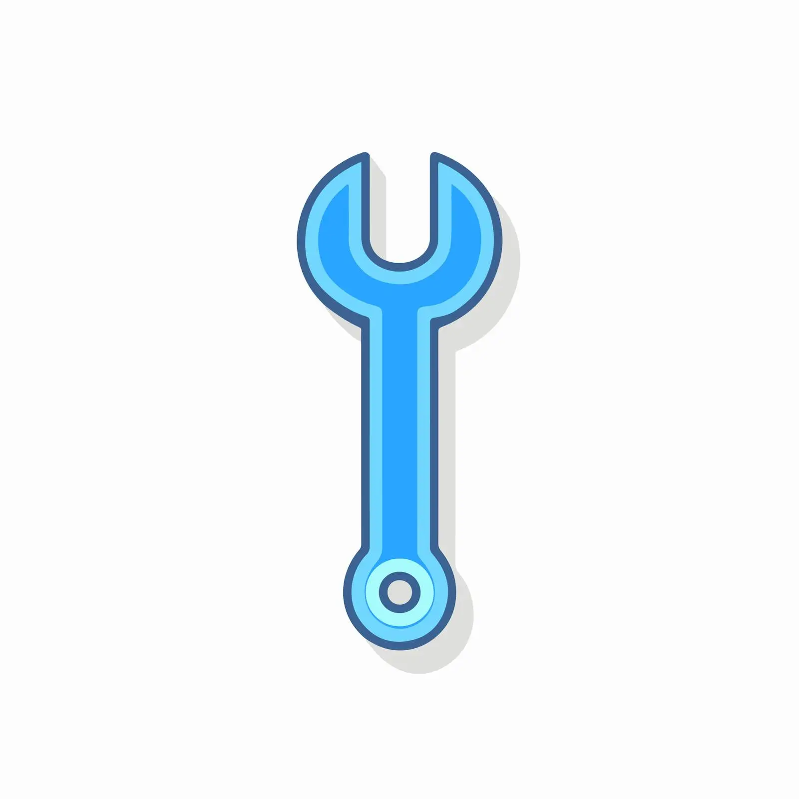 Outline Wrench Icon Design — free download from Dotvec