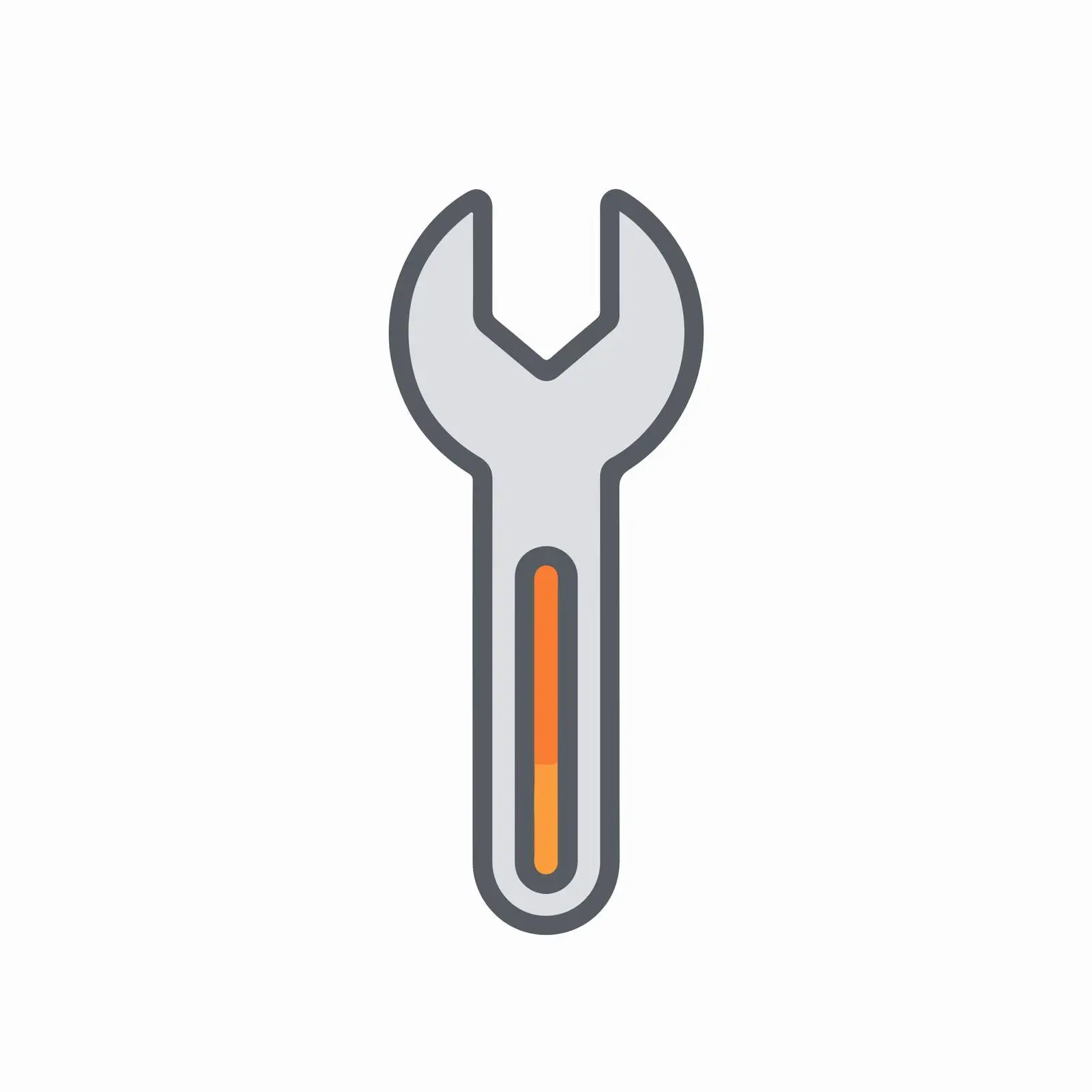 Outline Wrench Flat Vector Icon — free download from Dotvec