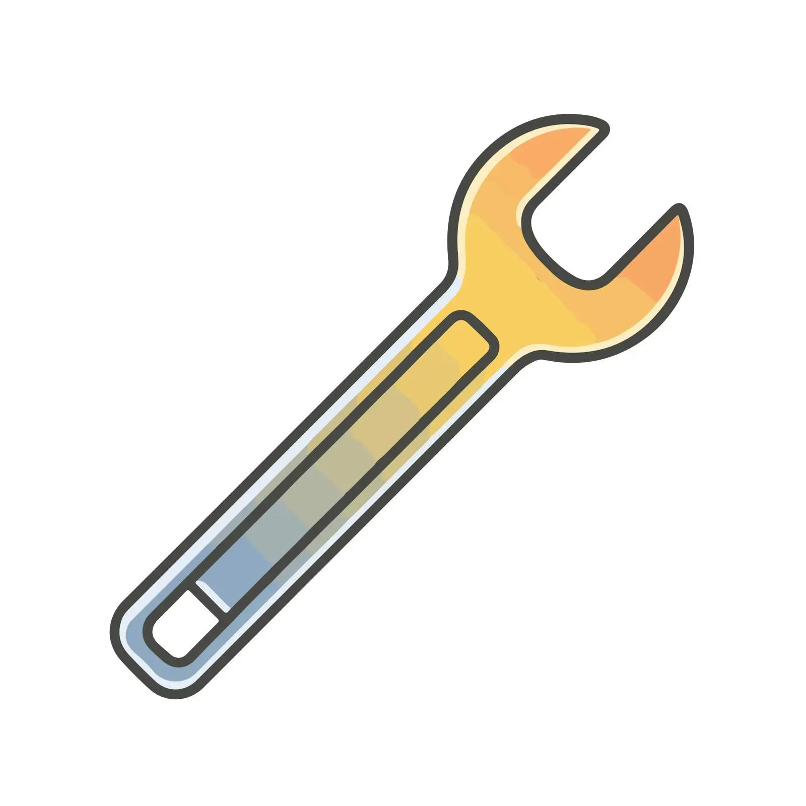 Minimalist Flat Design Wrench Icon — free download from Dotvec