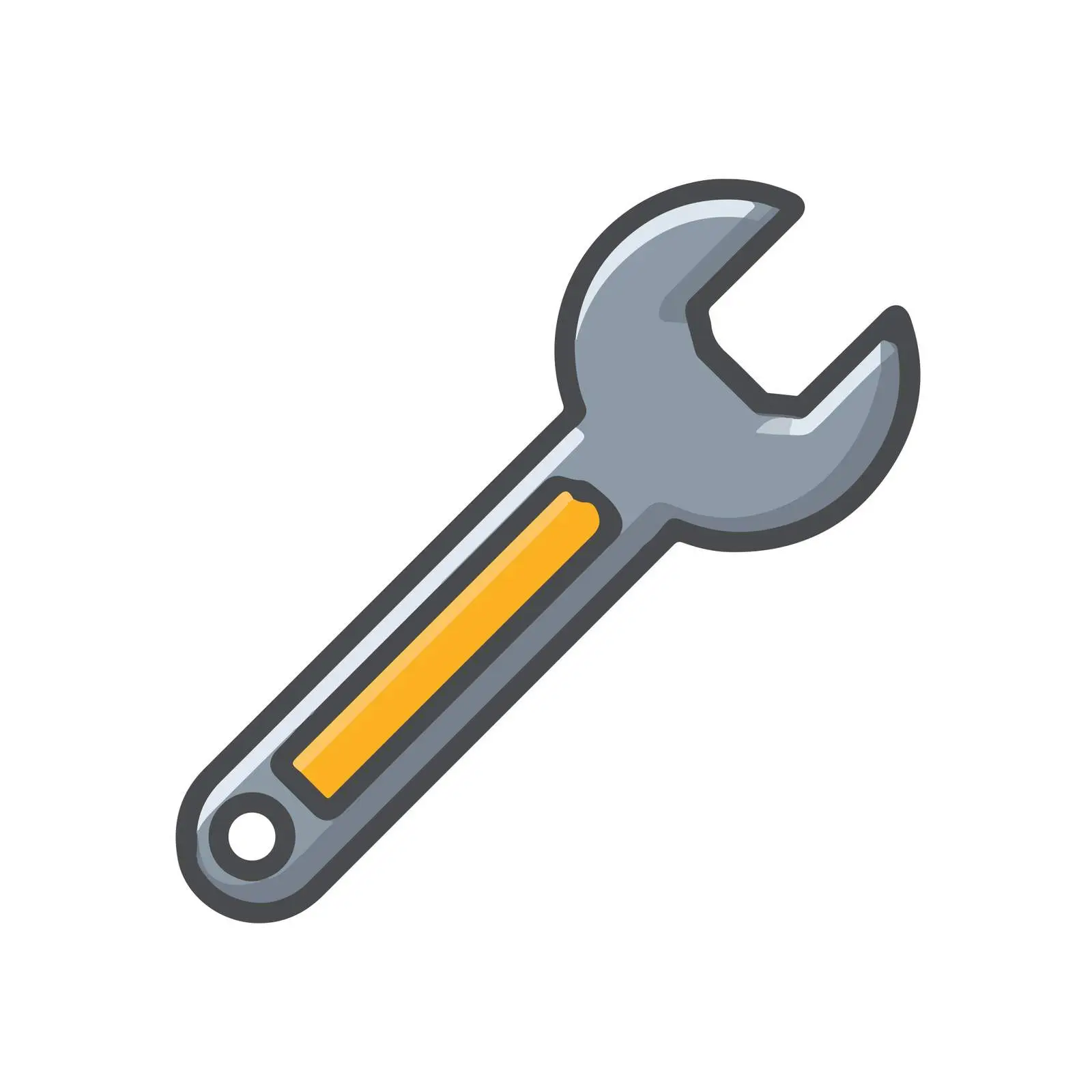 Minimalist Wrench Icon — free download from Dotvec