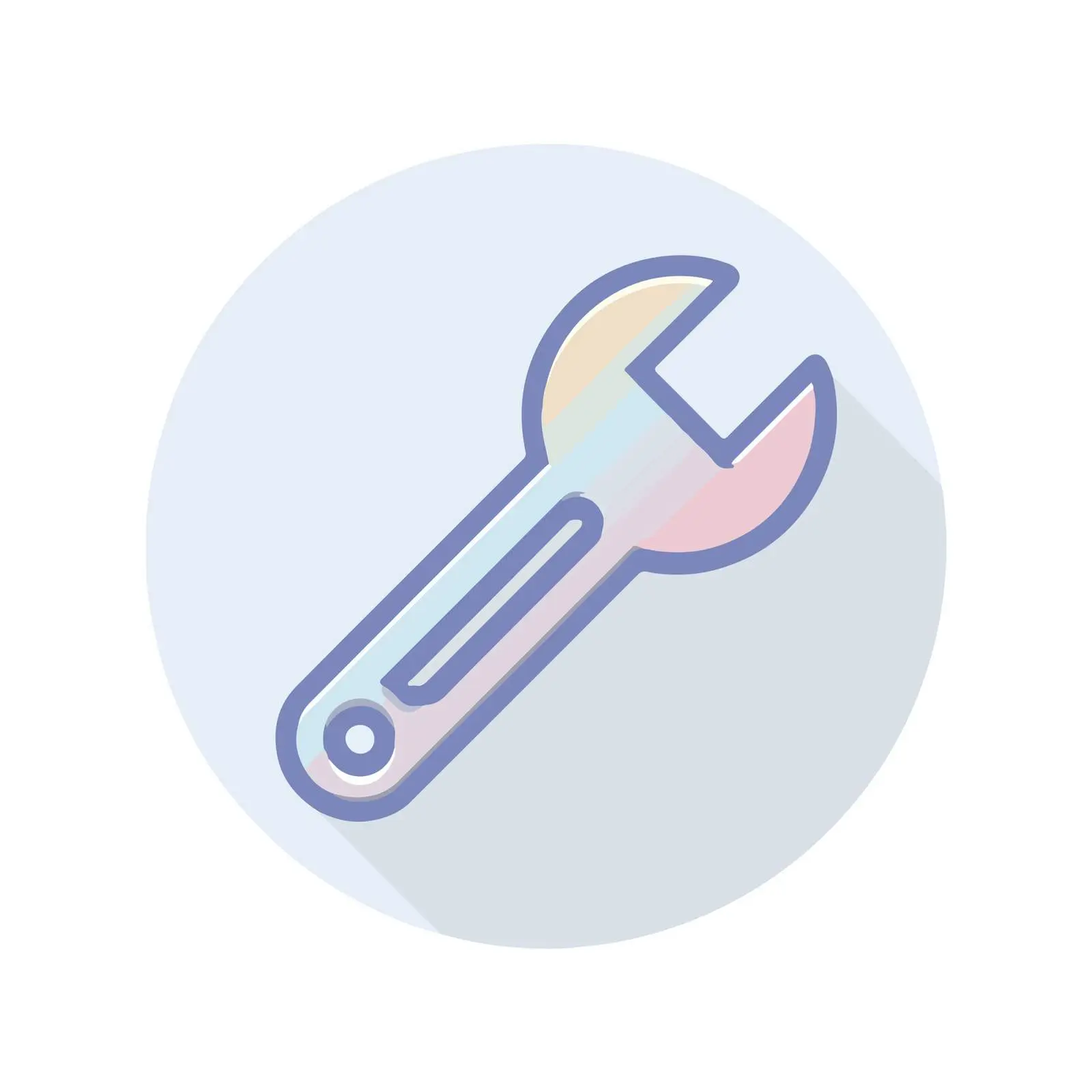 Minimalist Wrench Icon — free download from Dotvec