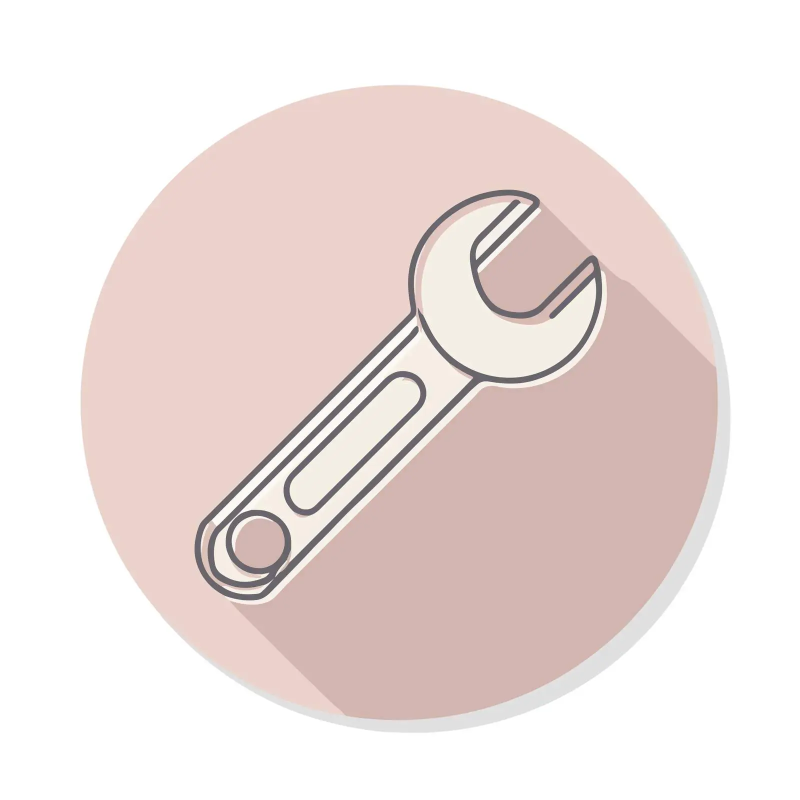 Outline Wrench Icon Design — free download from Dotvec