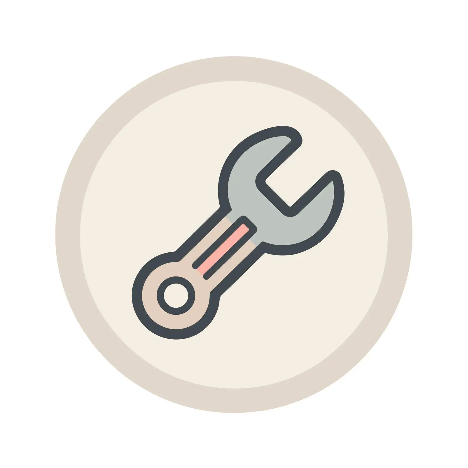 Flat Wrench Icon Design — free download from Dotvec