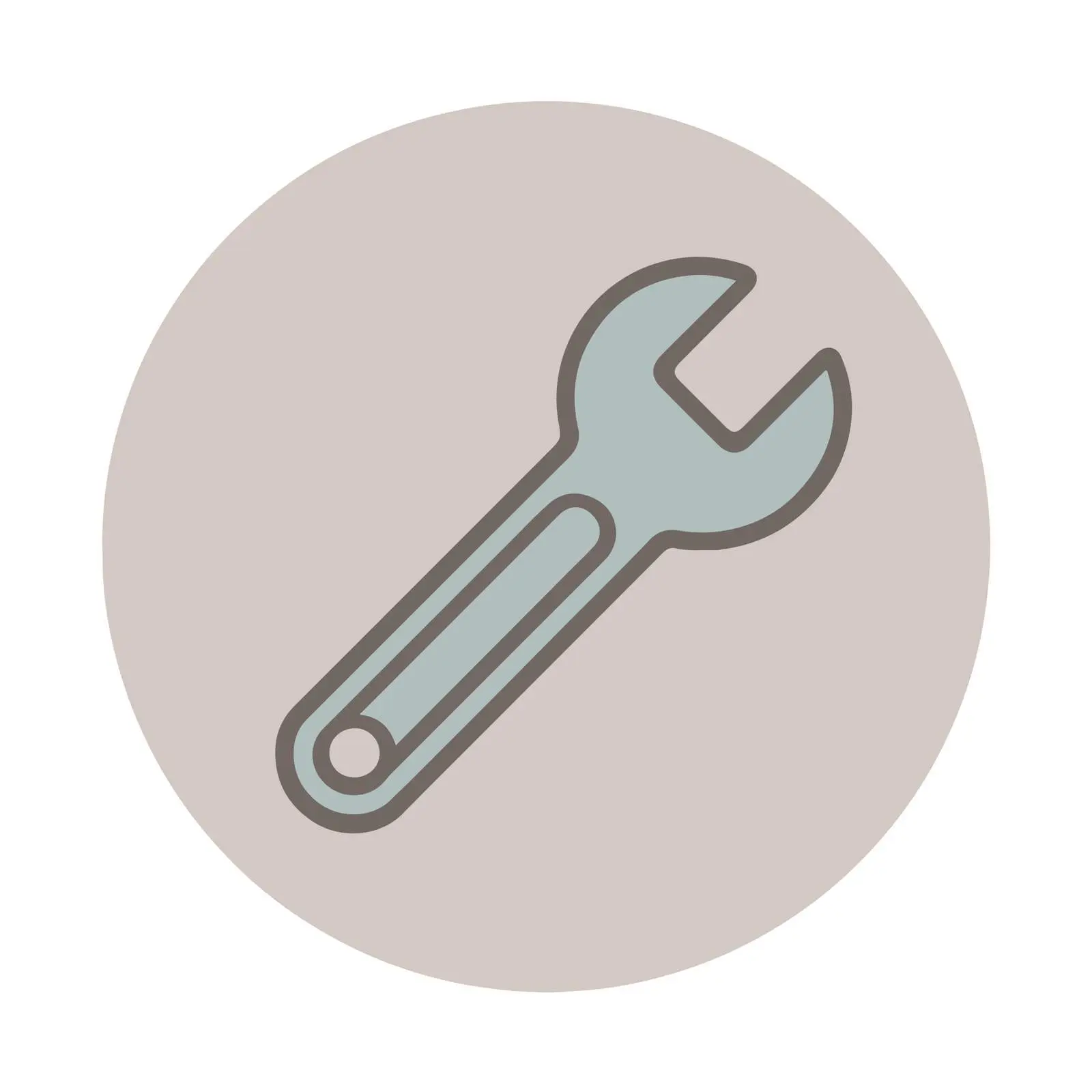 Outline Wrench Icon — free download from Dotvec