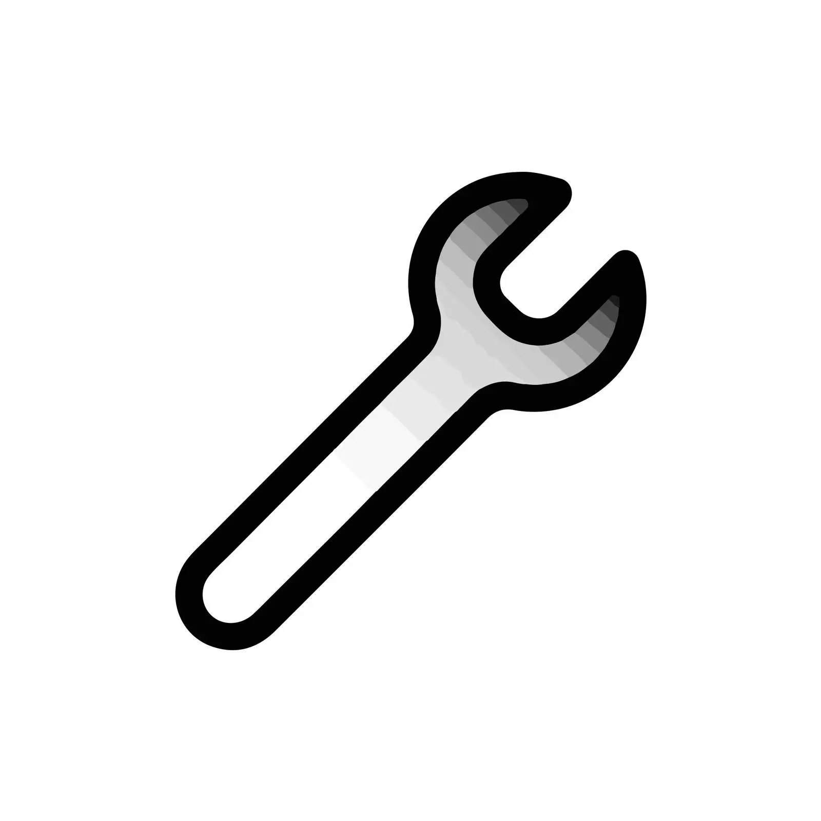 Minimal Wrench Icon — free download from Dotvec