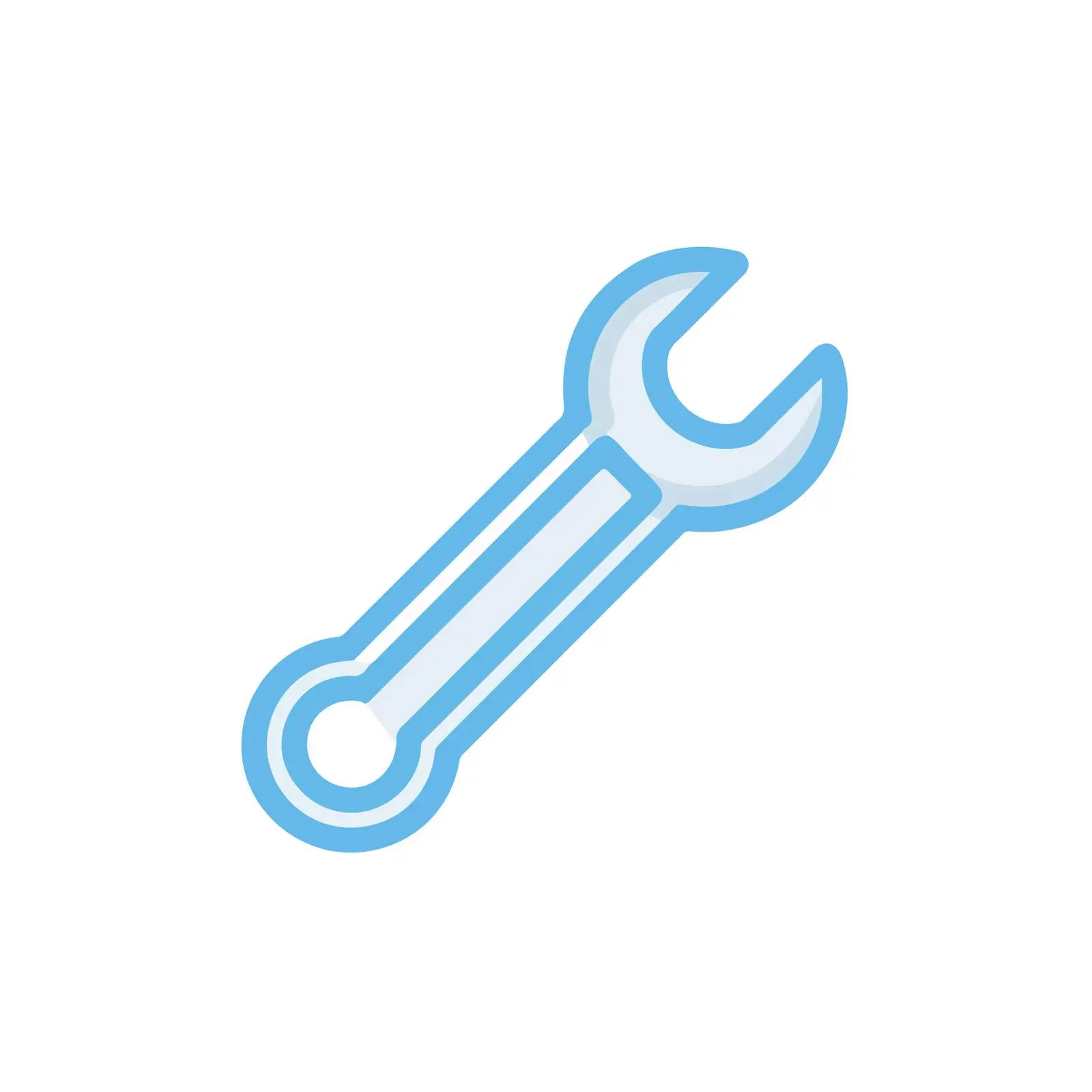 Minimalist Wrench Icon Design — free download from Dotvec