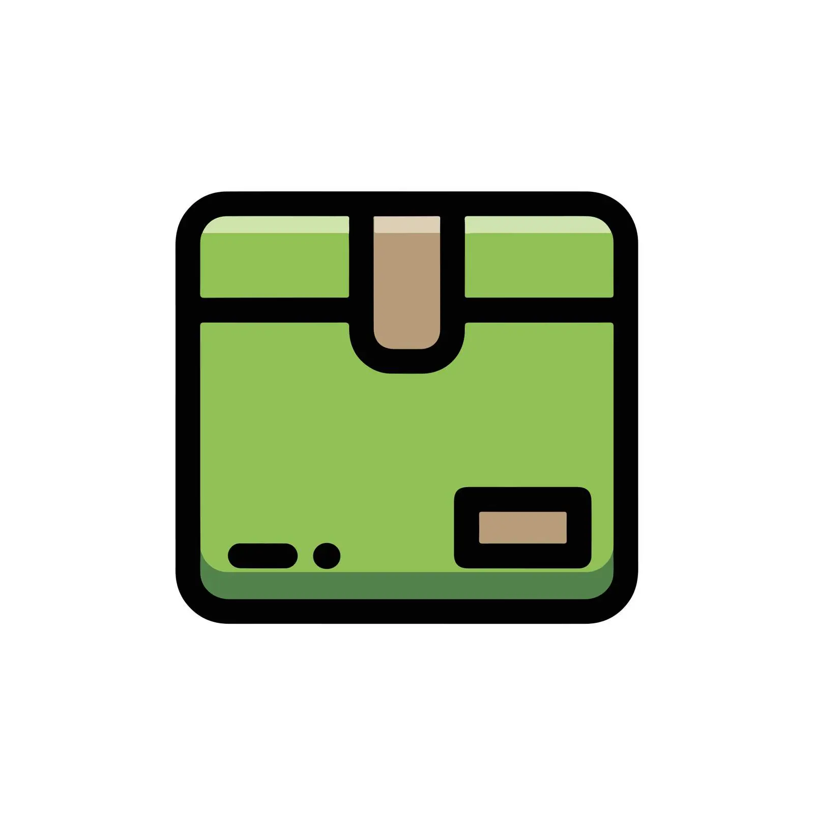 Flat Package Icon in High Contrast Design — free download from Dotvec