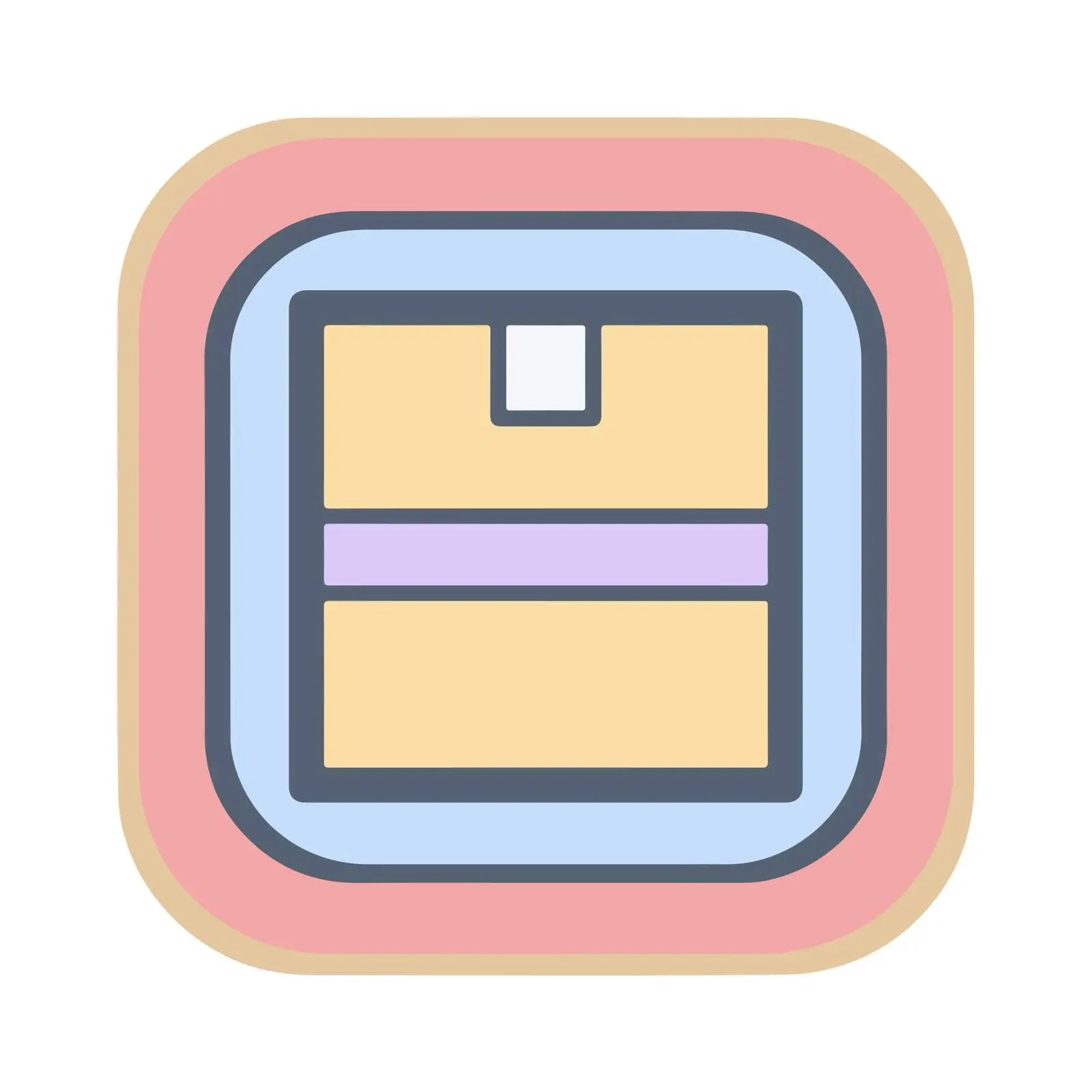 Flat Package Icon in Pastel Colors — free download from Dotvec