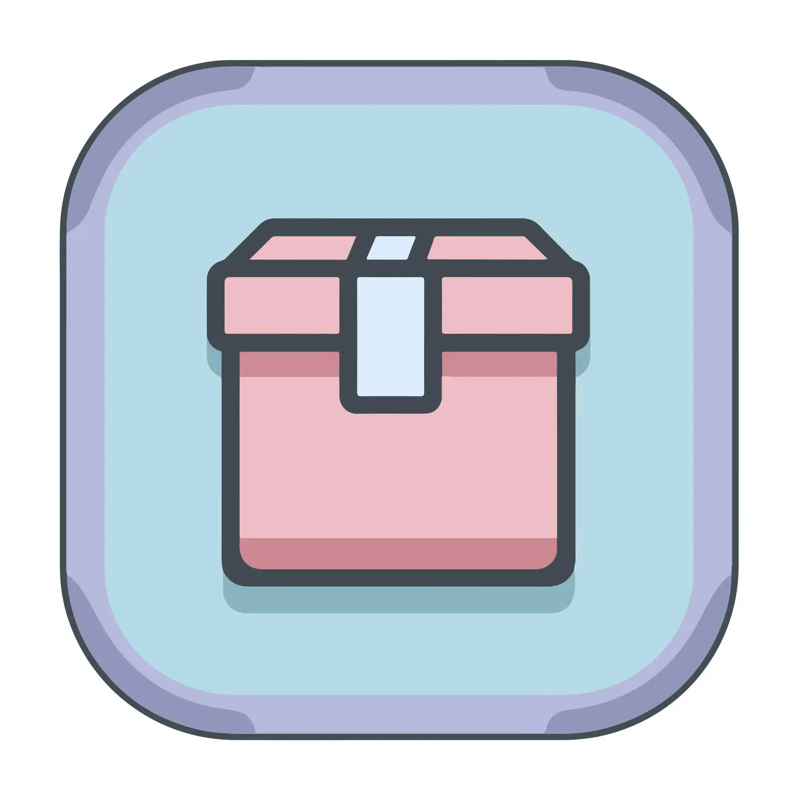 Flat Package Pictogram in Pastel Colors — free download from Dotvec