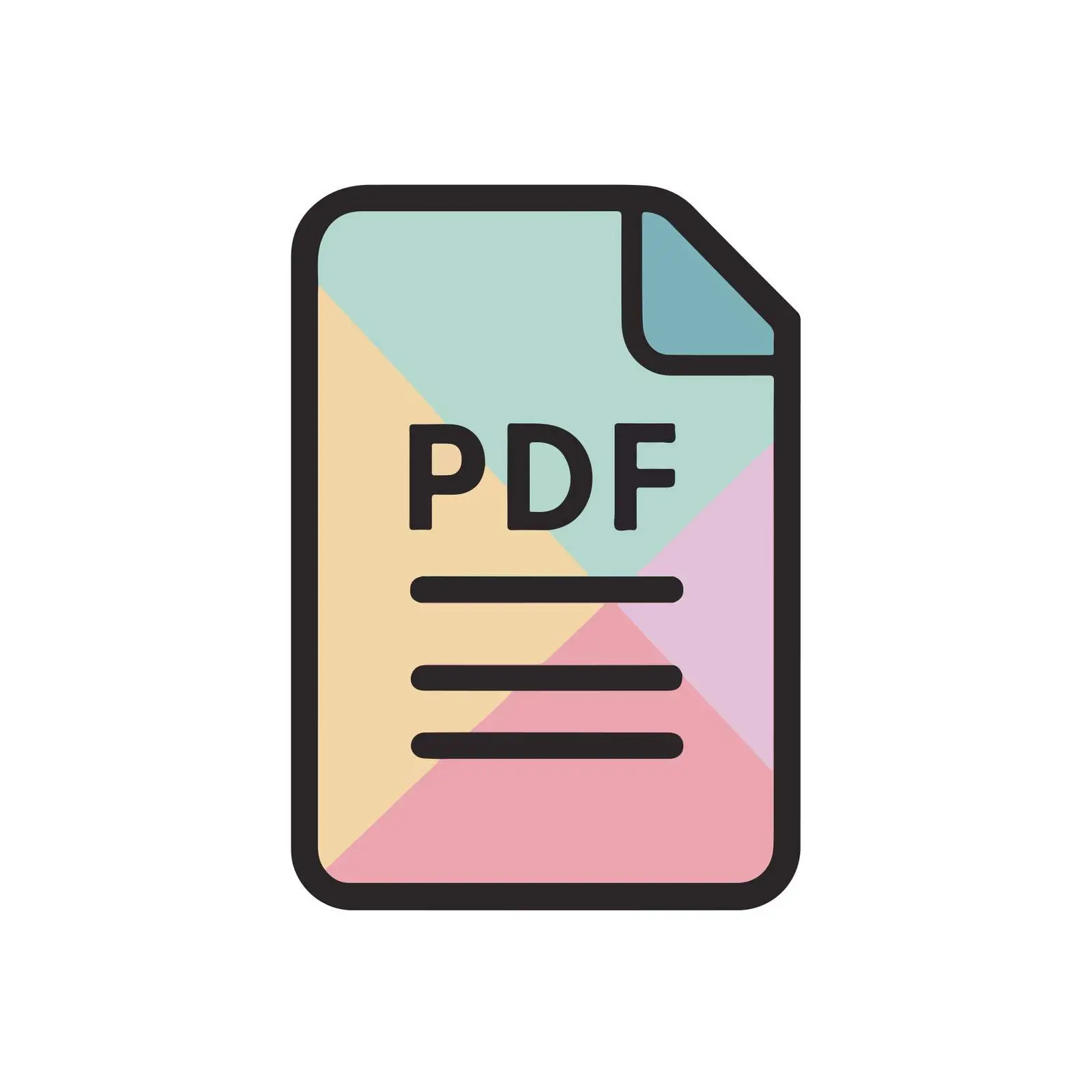 PDF File Icon in Flat Design — free download from Dotvec