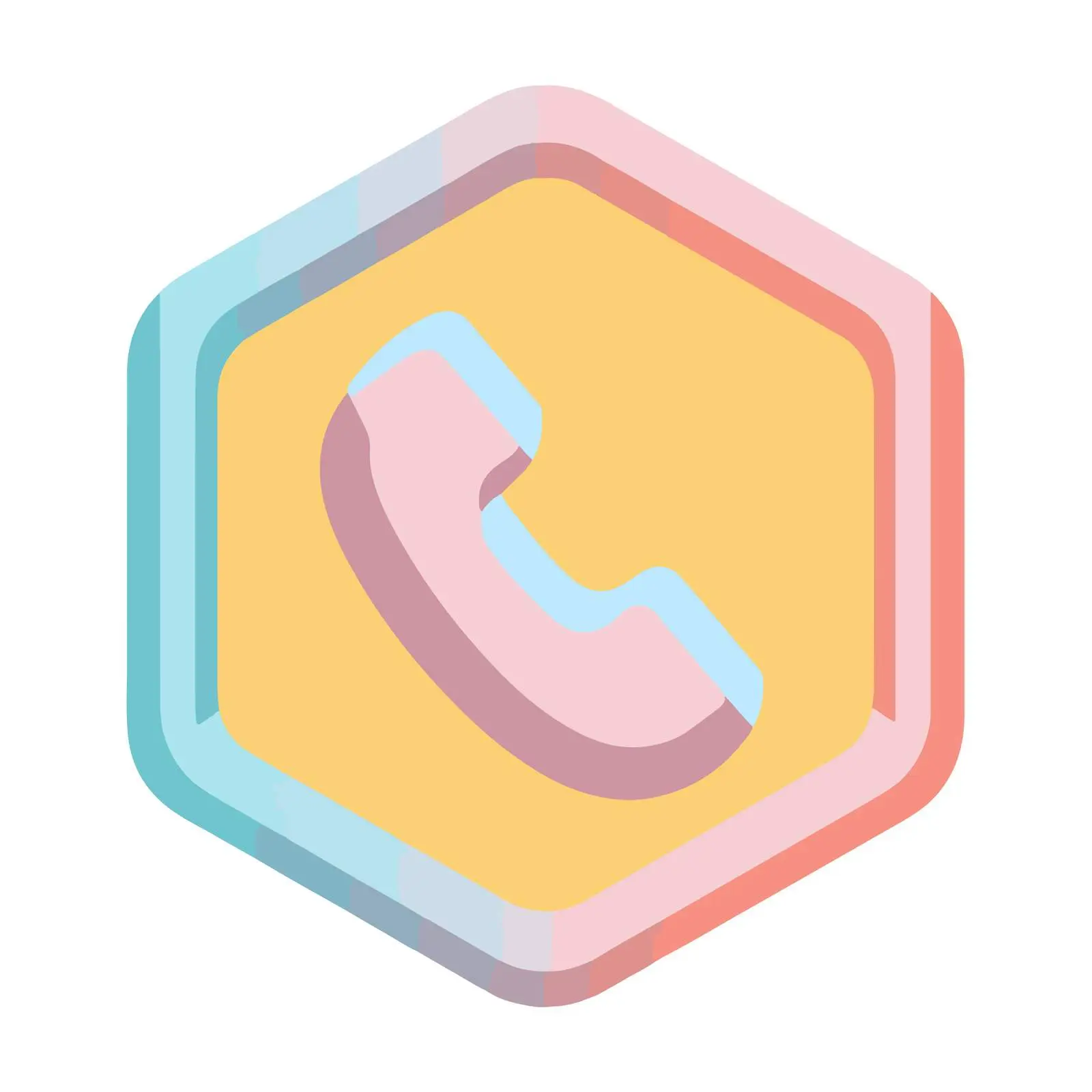 Phone Handset Flat Icon Design — free download from Dotvec