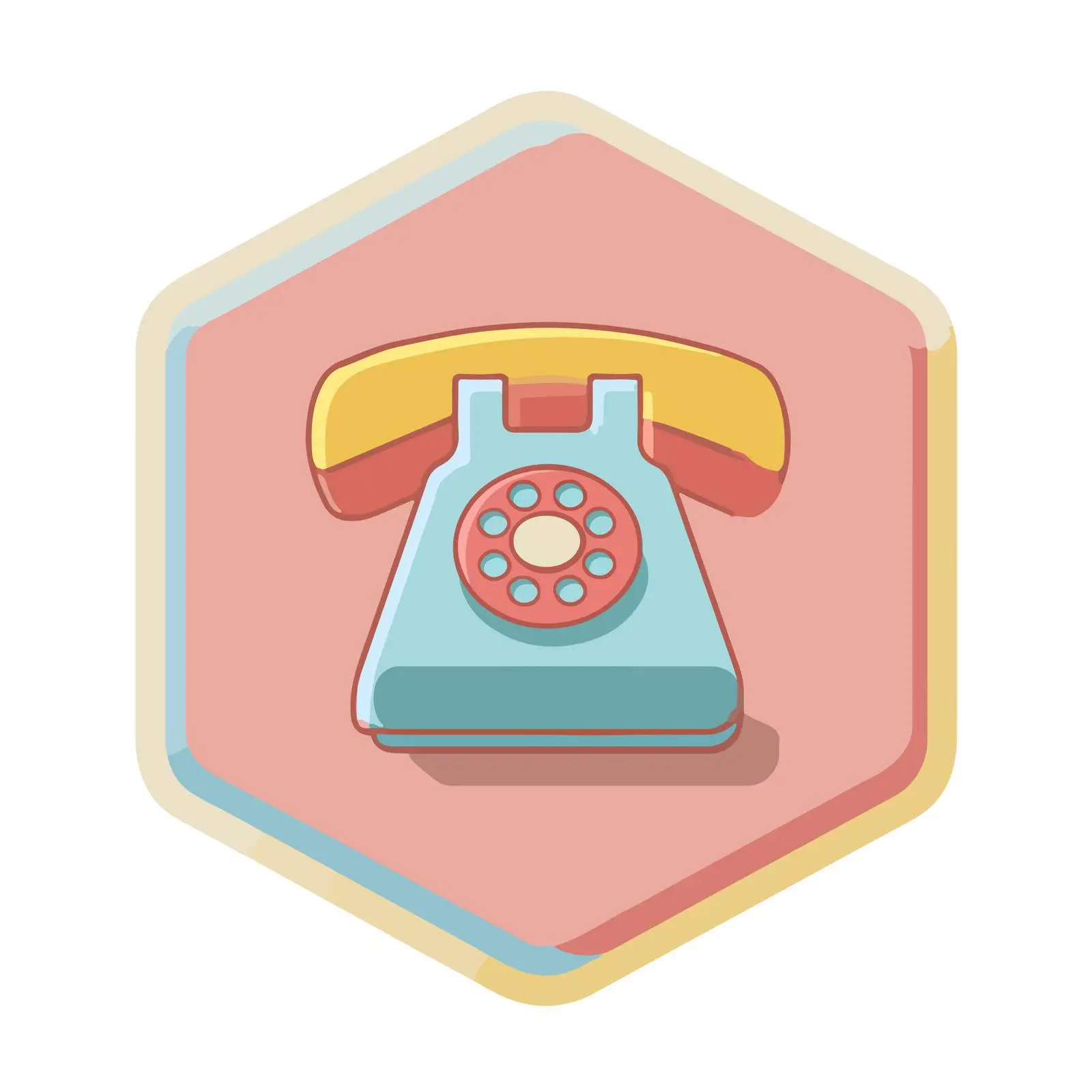 Phone Handset Flat Icon — free download from Dotvec