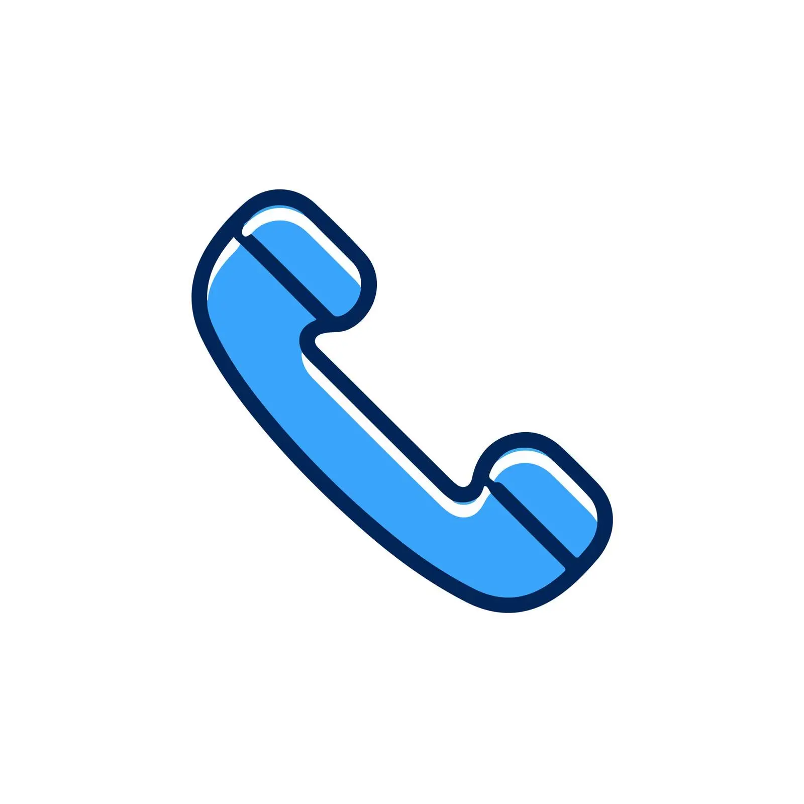 Phone Handset Flat Icon Design — free download from Dotvec