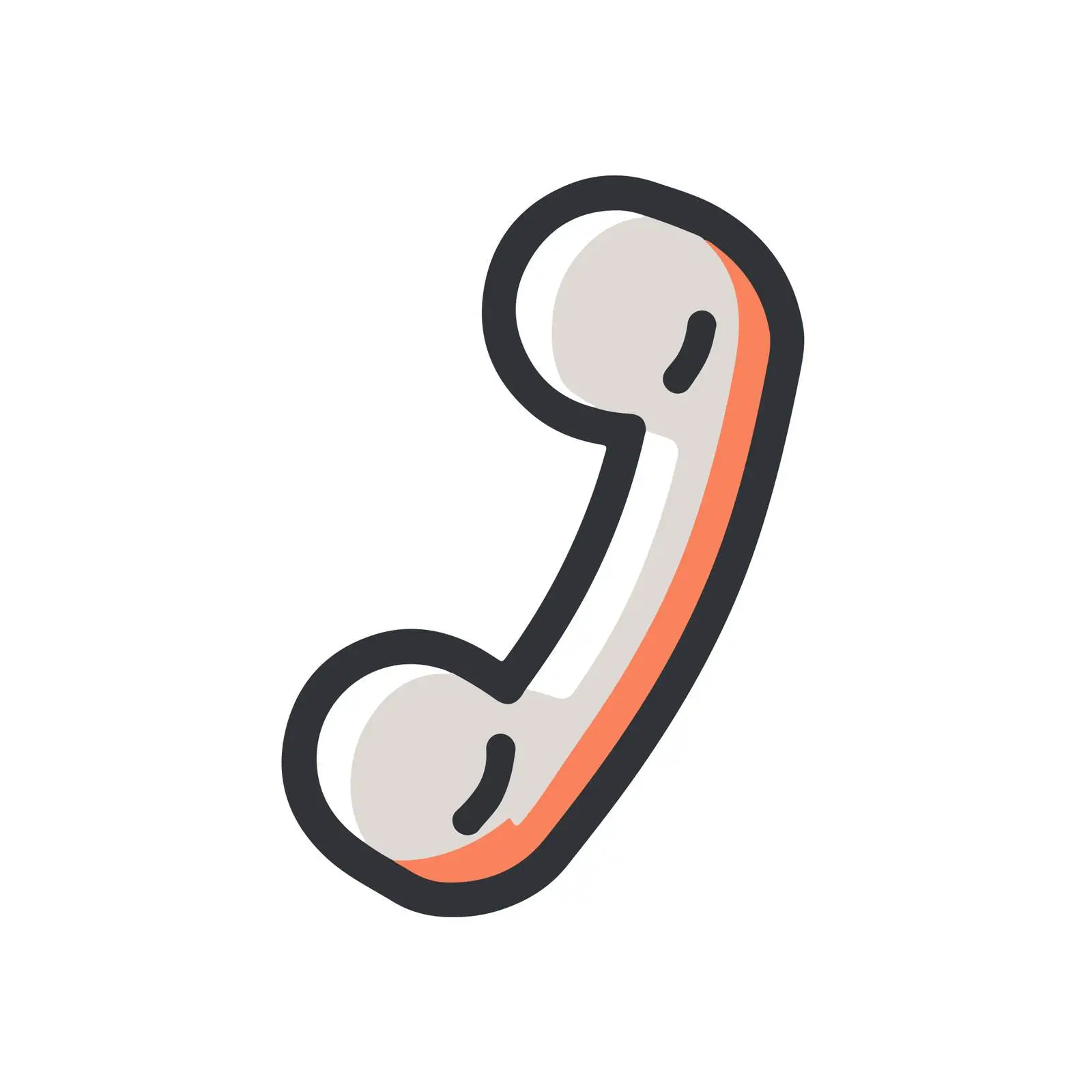 Phone Handset Monoline Icon Design — free download from Dotvec