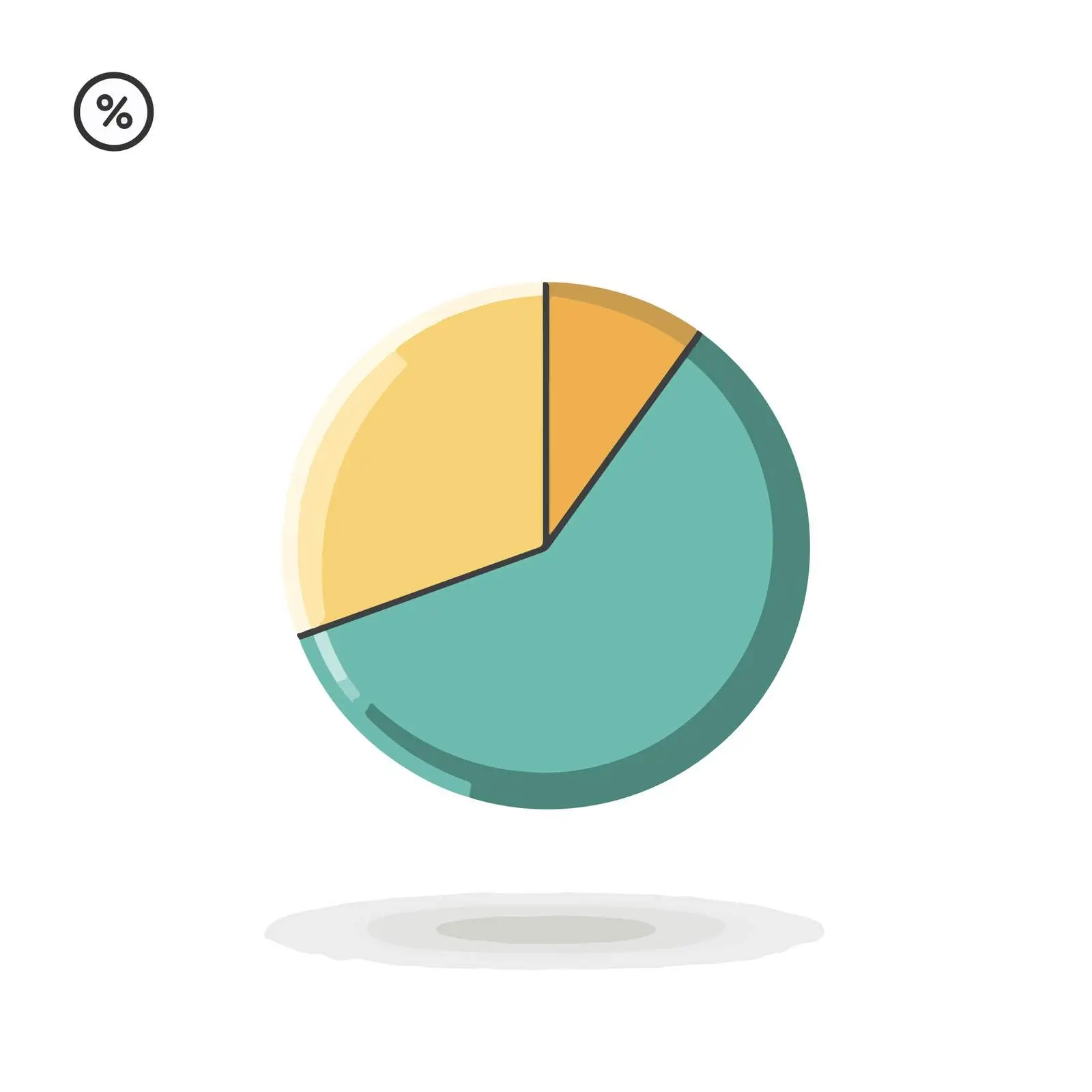 Pie Chart Icon for Clean UI — free download from Dotvec