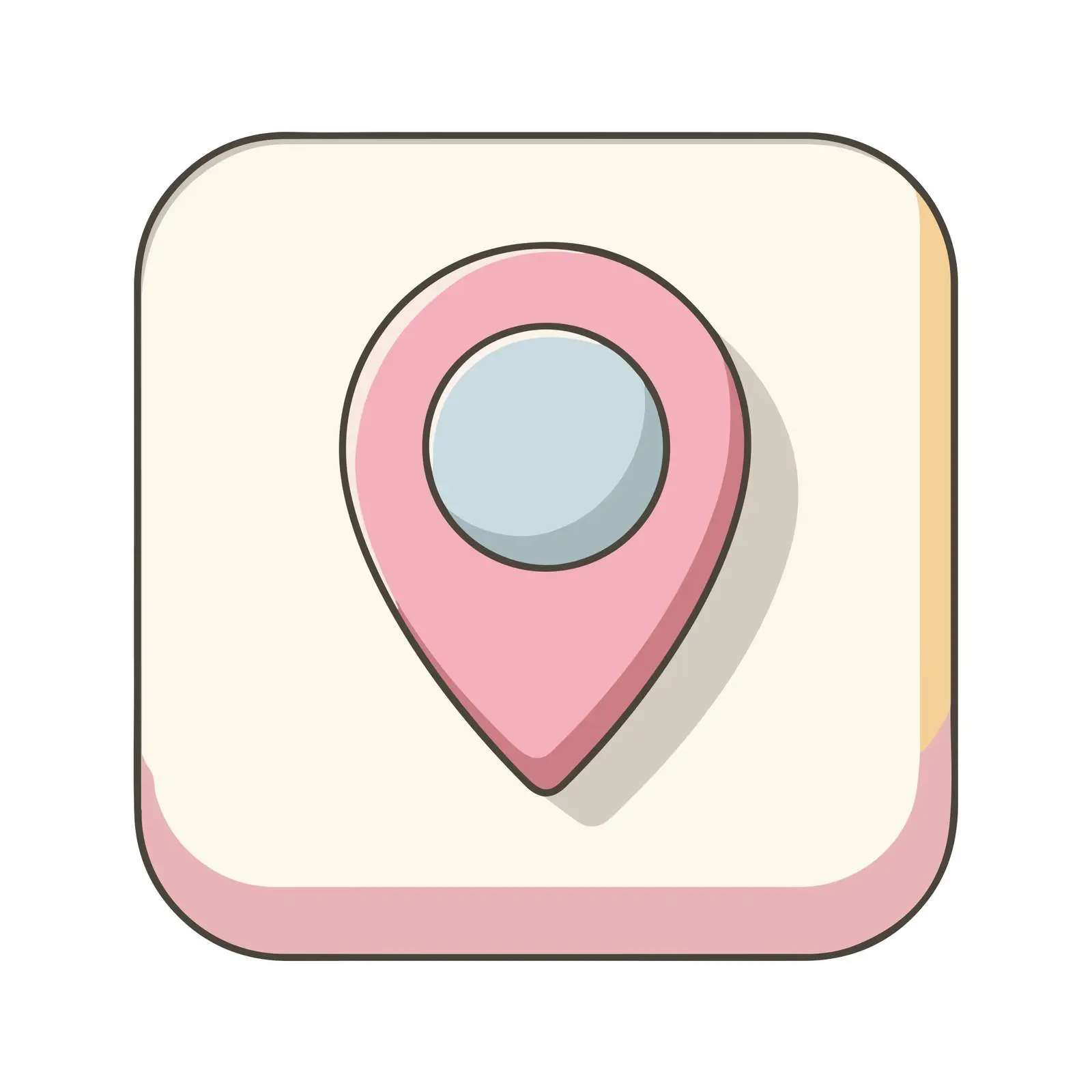 Minimalist Pastel Pin Icon — free download from Dotvec