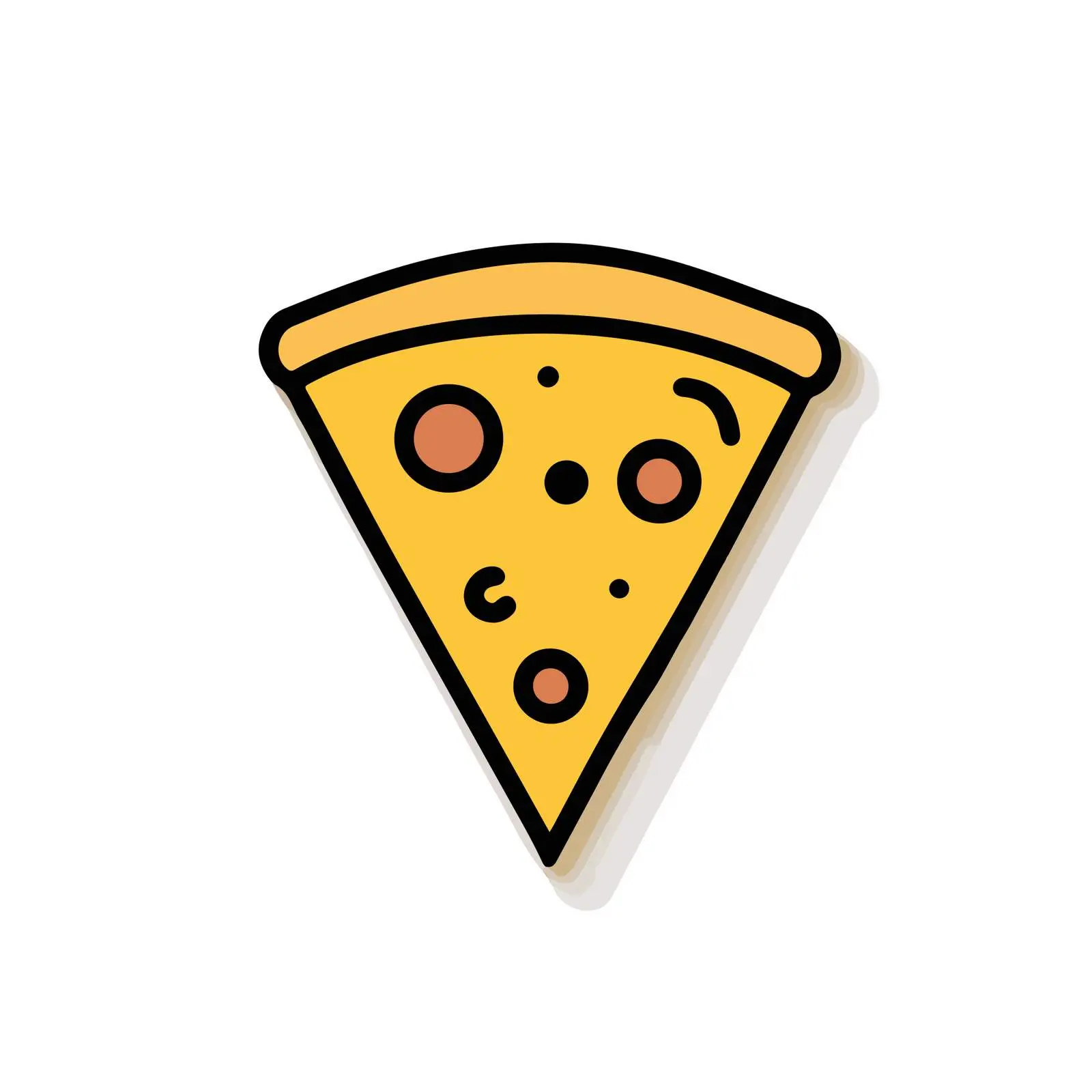 Pizza Slice Geometric Icon — free download from Dotvec