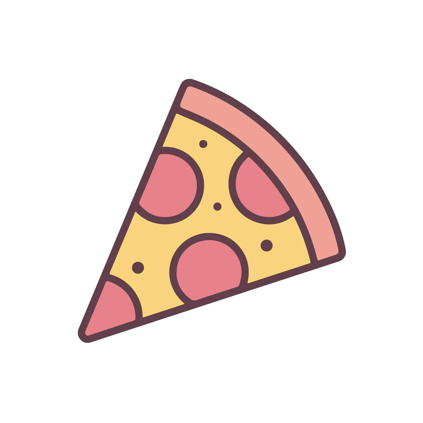 Pizza Slice Flat Icon Design — free download from Dotvec