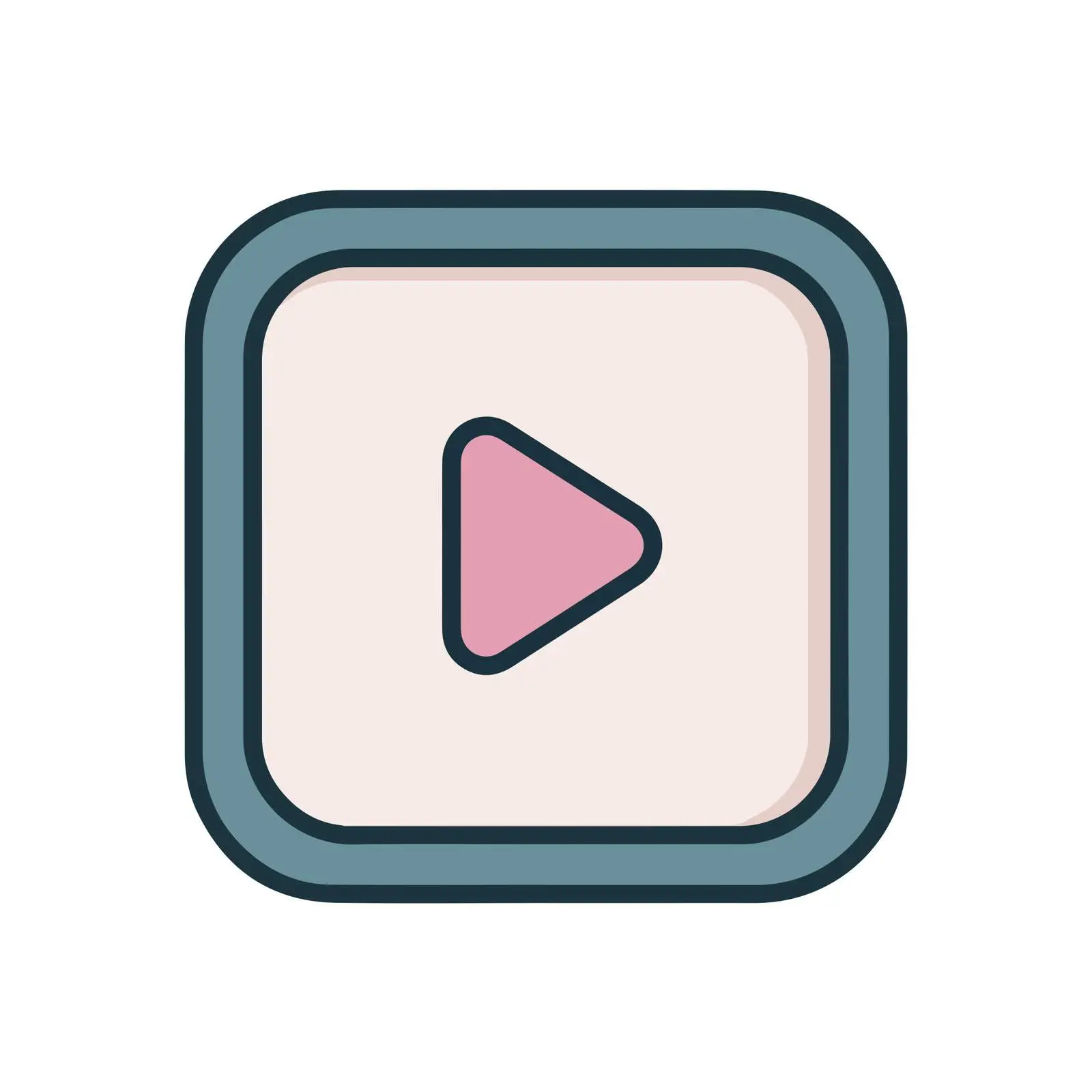 Play Button Flat UI Icon Design — free download from Dotvec