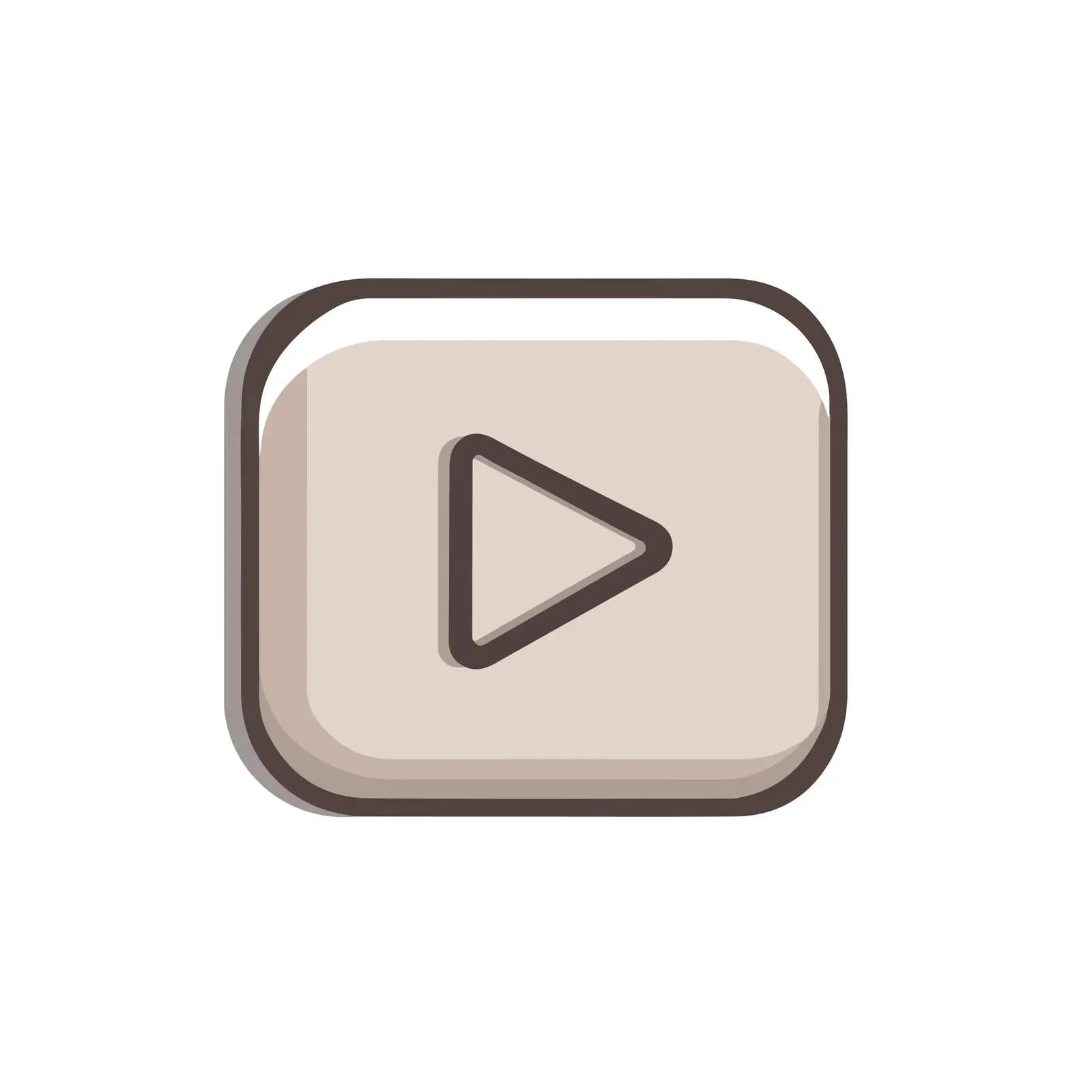 Play Button Monoline Icon Design — free download from Dotvec
