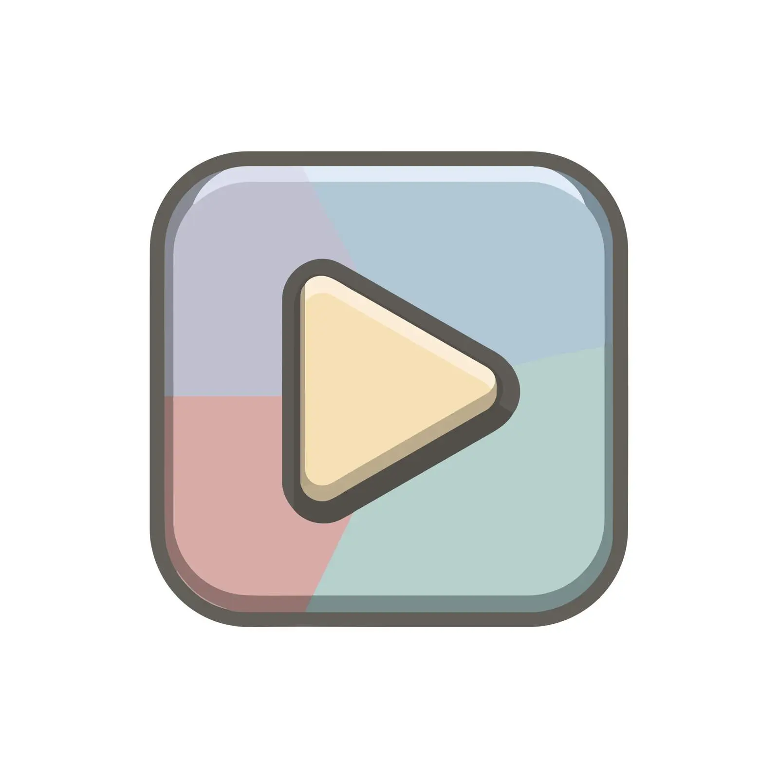 Play Button Pictogram in Muted Flat — free download from Dotvec
