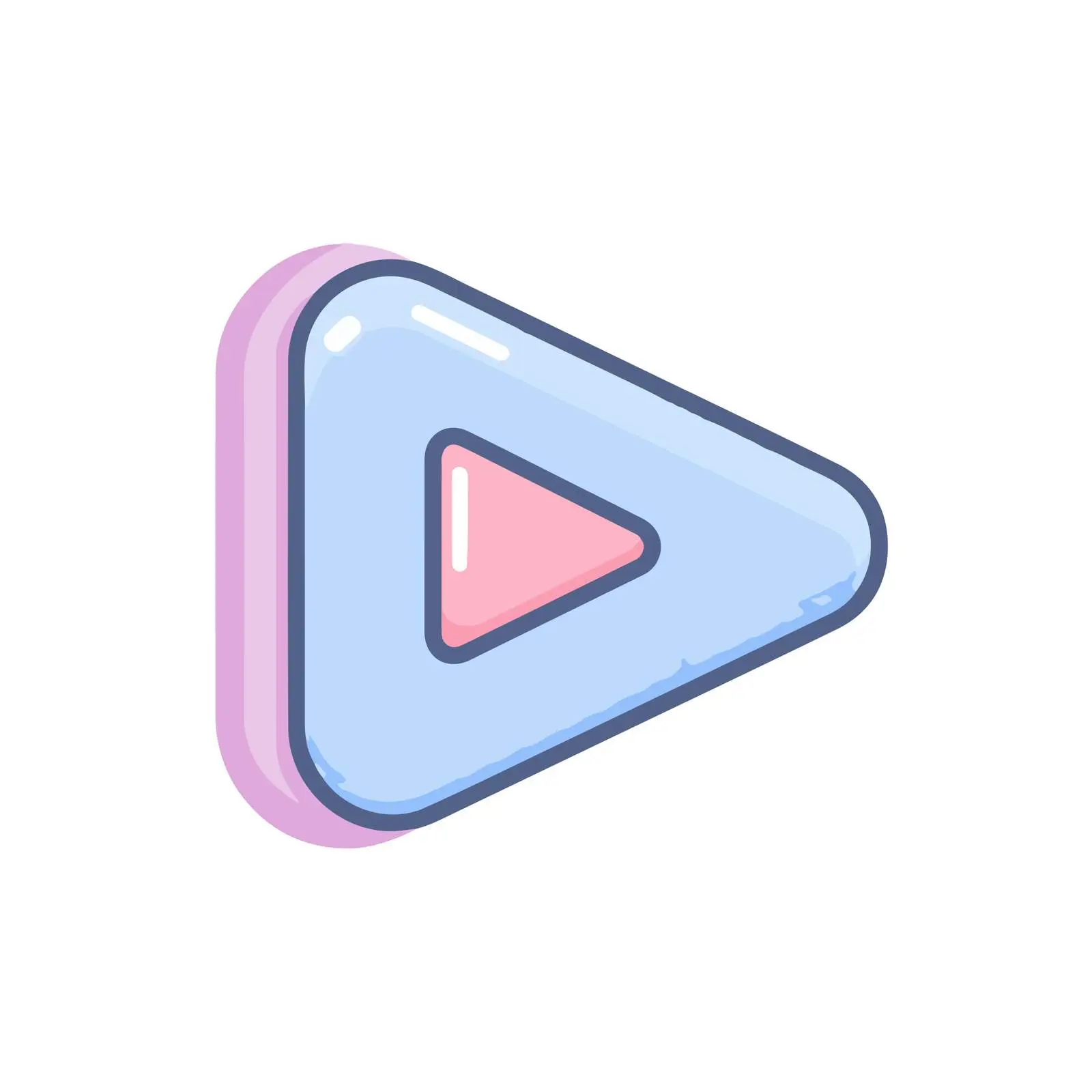 Play Button Flat Design Icon — free download from Dotvec