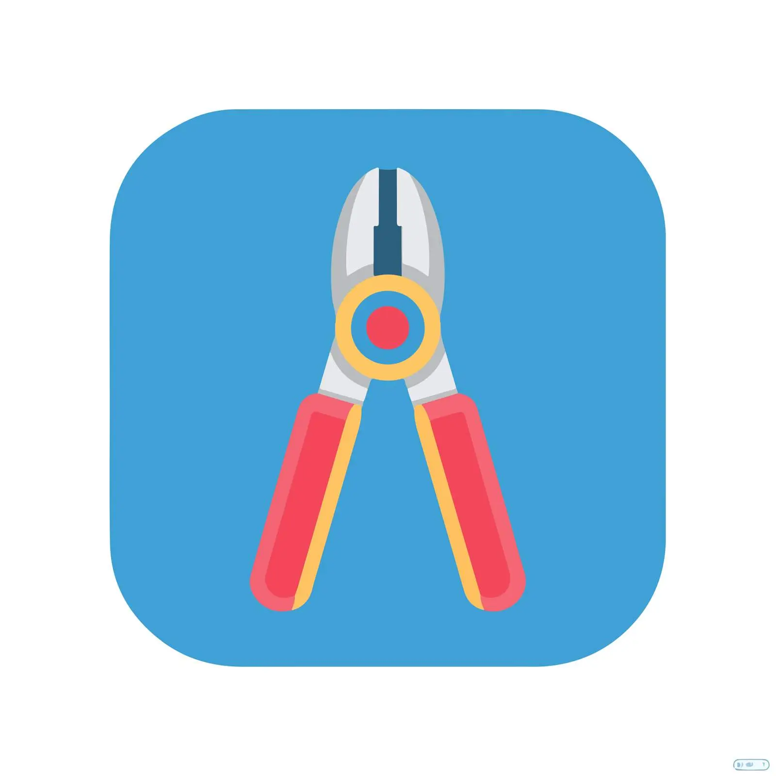 Minimal Pliers Icon Design — free download from Dotvec