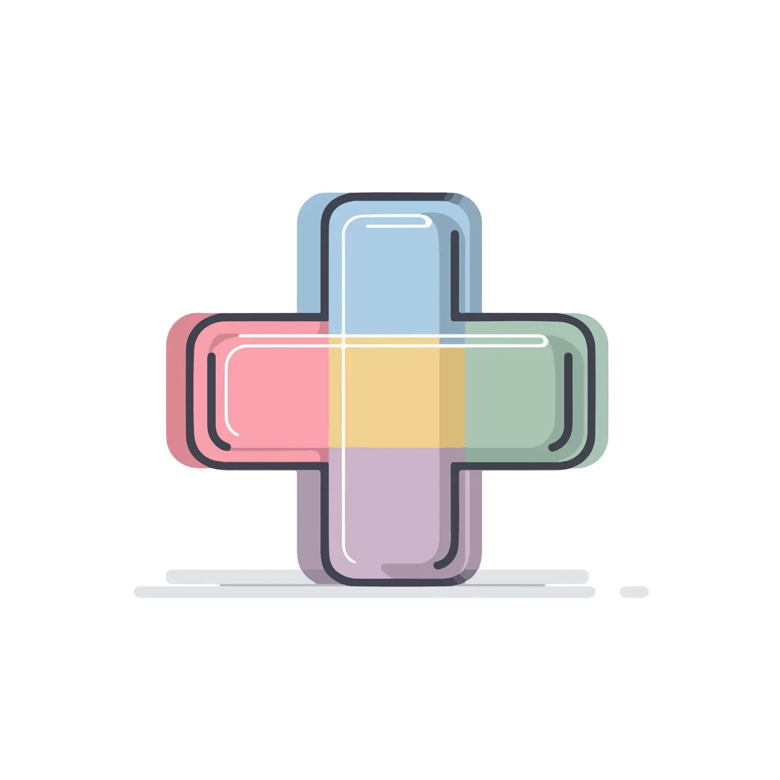 Clean UI Plus Icon in Pastel Colors — free download from Dotvec