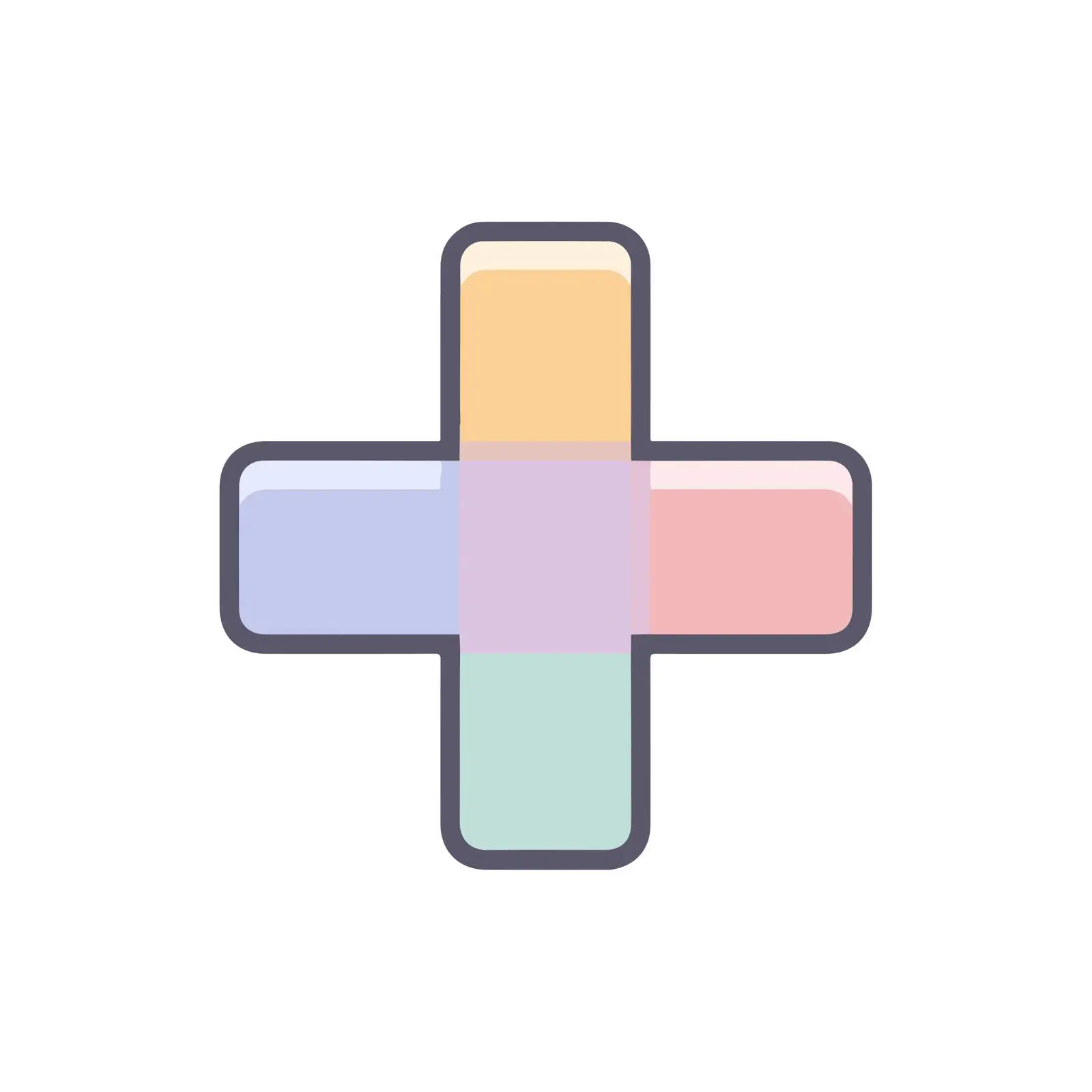 Clean UI Plus Icon in Pastel Colors — free download from Dotvec
