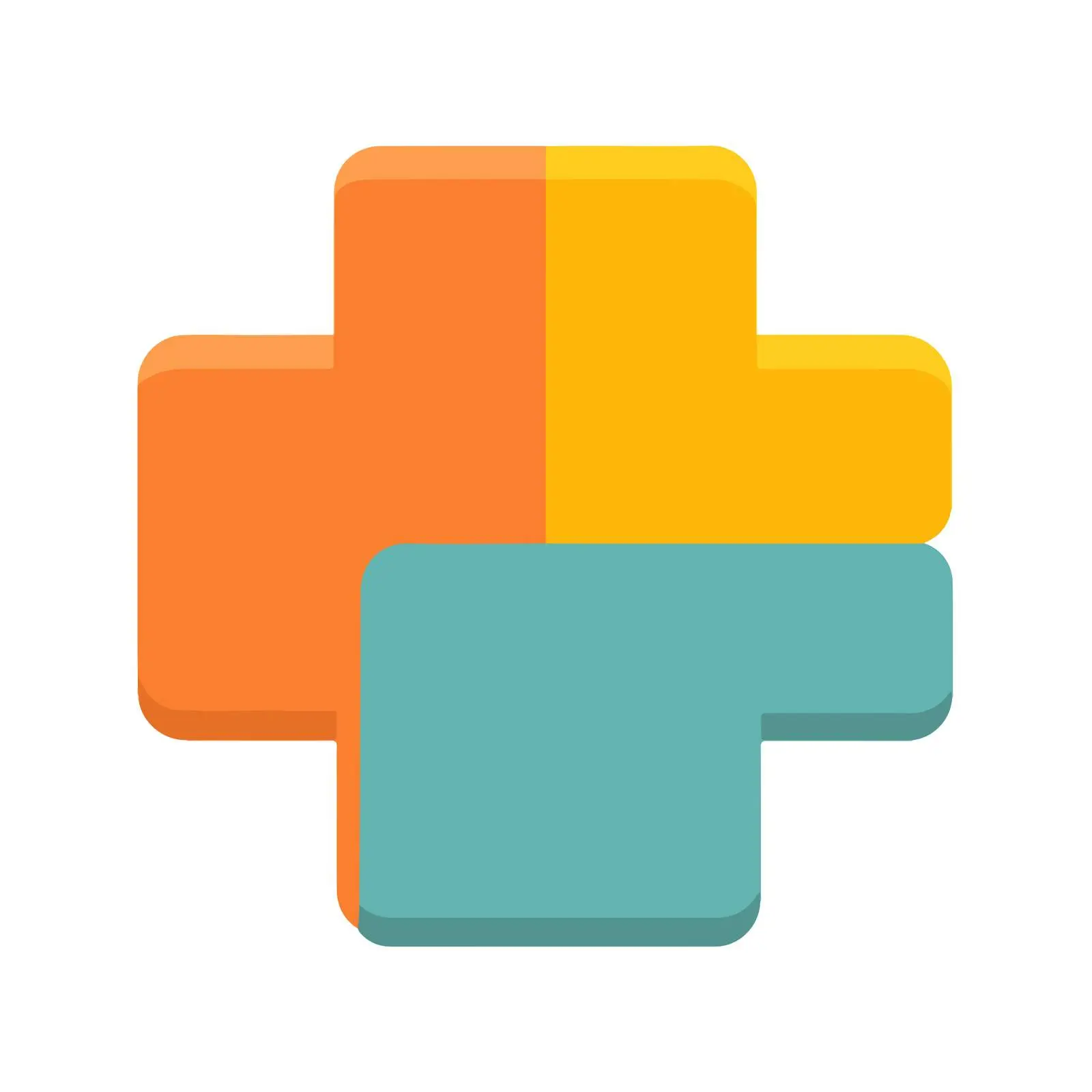 Simple Geometric Plus Icon — free download from Dotvec