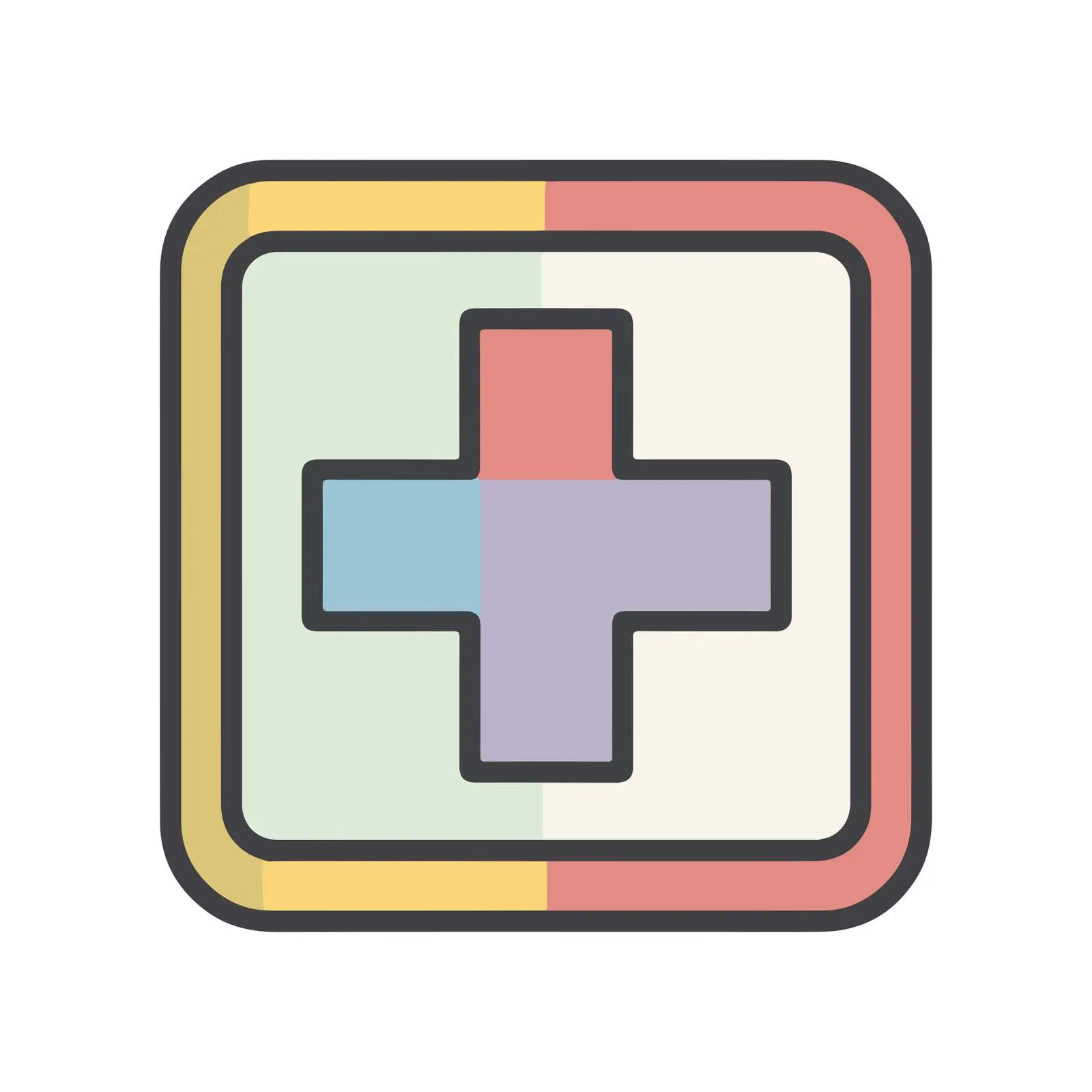Minimal Plus Icon in Pastel Colors — free download from Dotvec