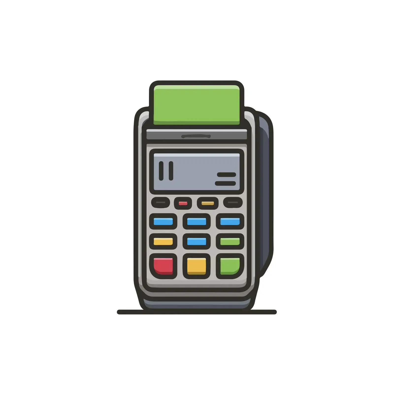 POS Terminal Flat Design Icon — free download from Dotvec