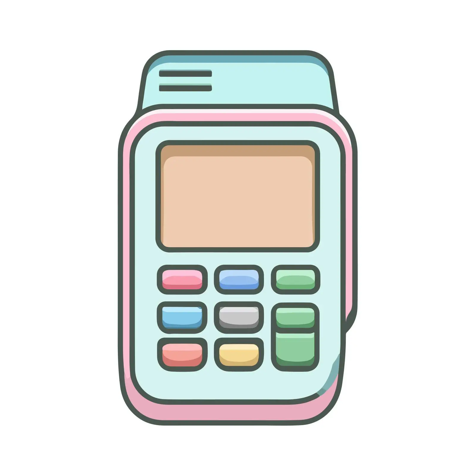 POS Terminal Flat Pictogram Icon — free download from Dotvec