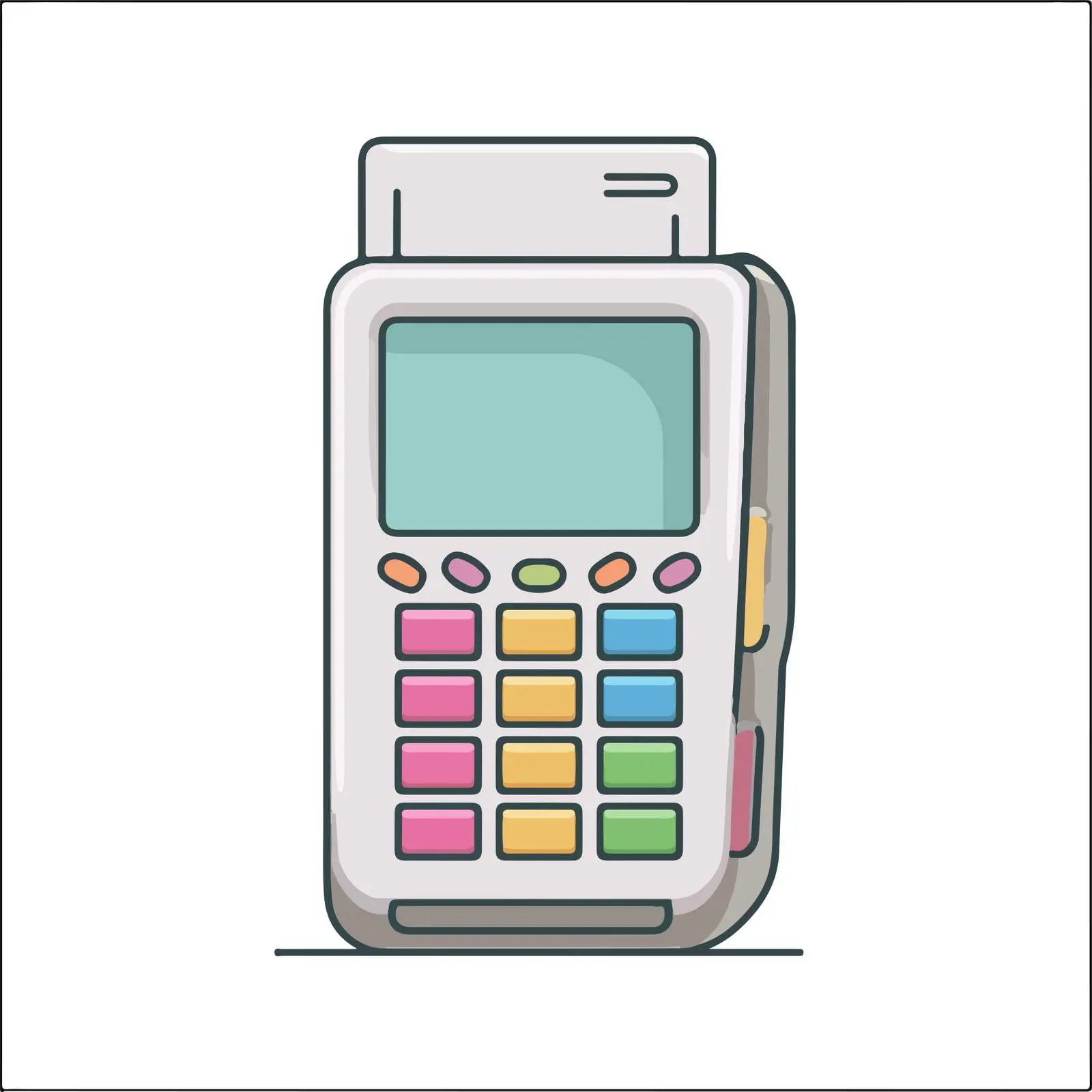 POS Terminal Icon in Flat Design — free download from Dotvec