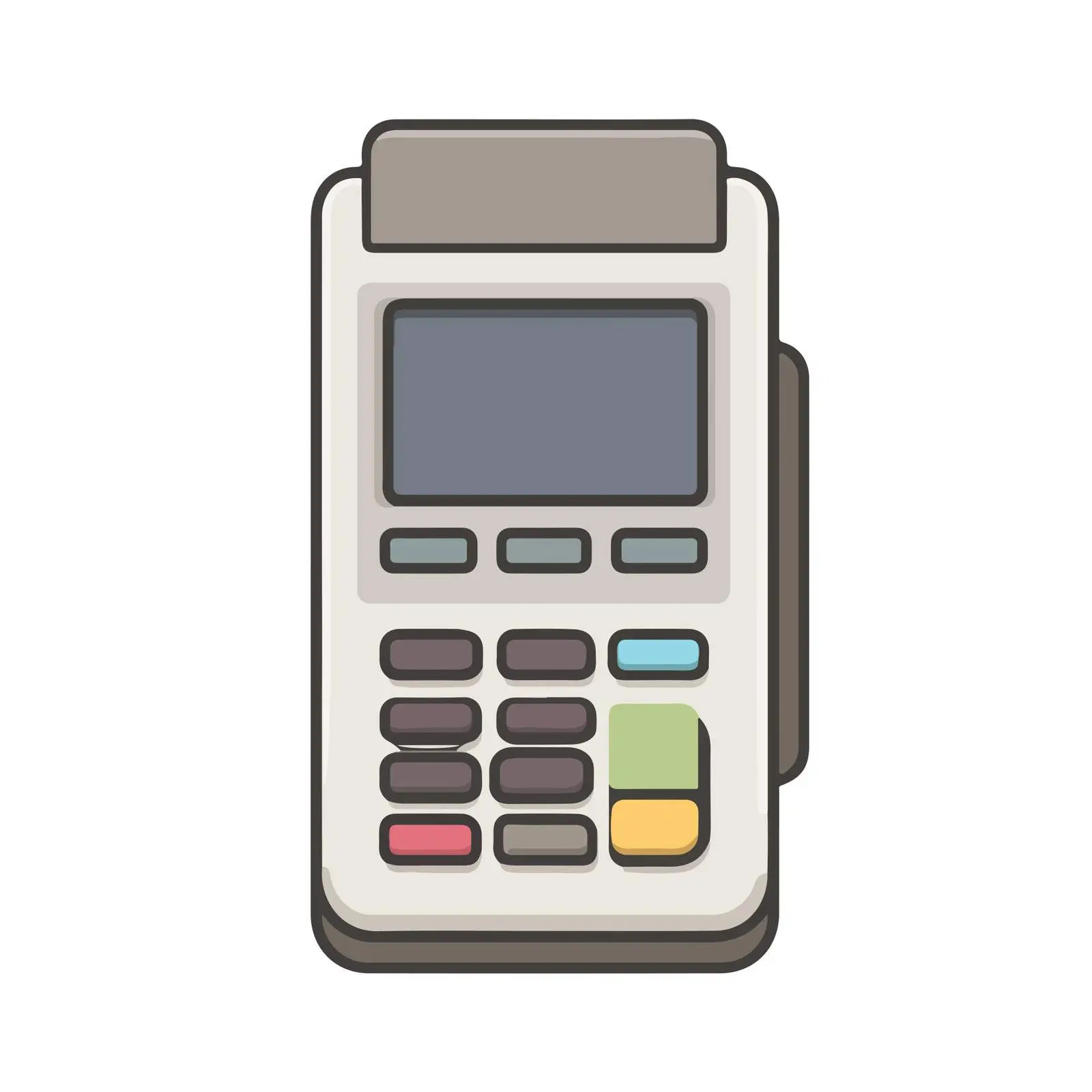 POS Terminal Flat Design Icon — free download from Dotvec