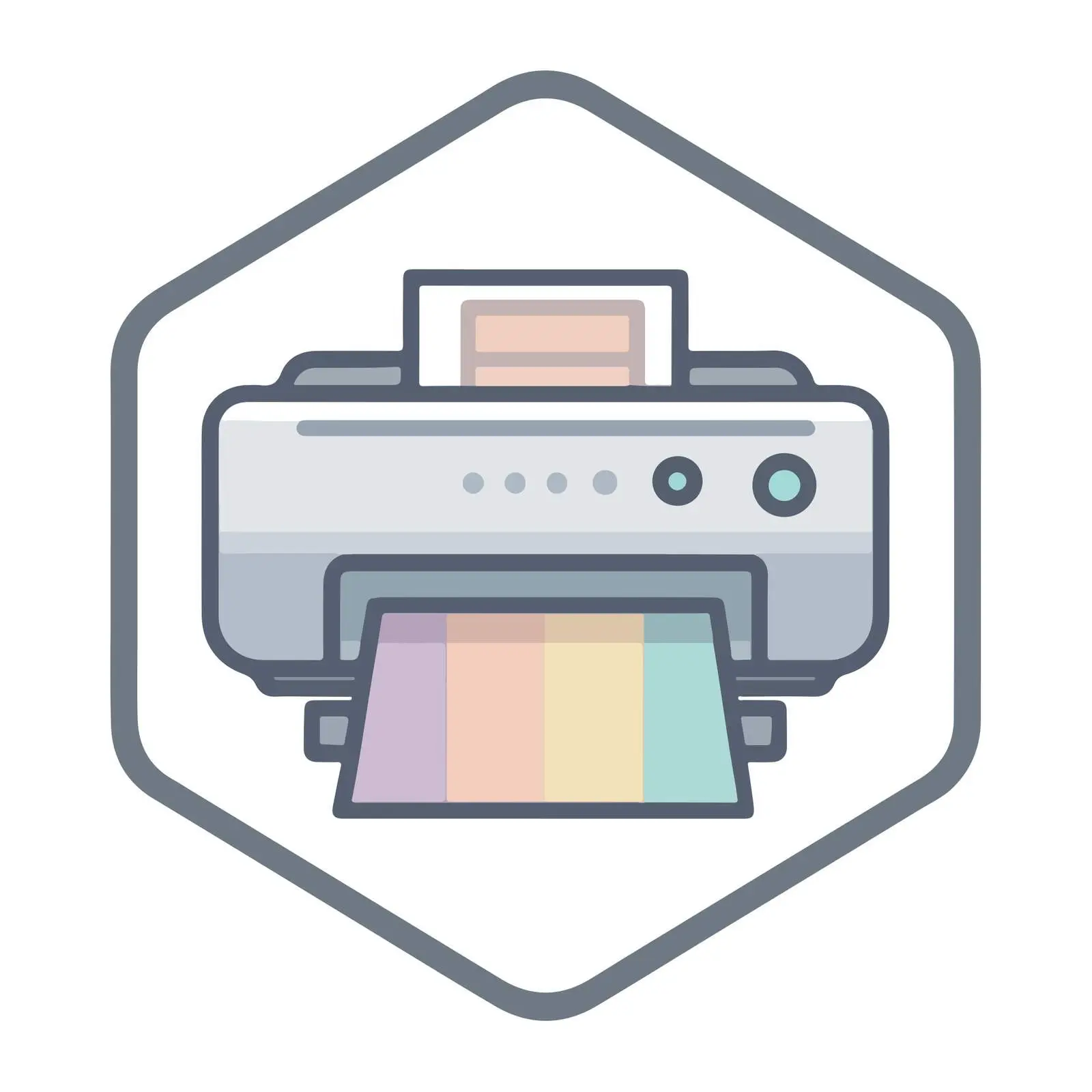 Printer Icon in Flat Design — free download from Dotvec