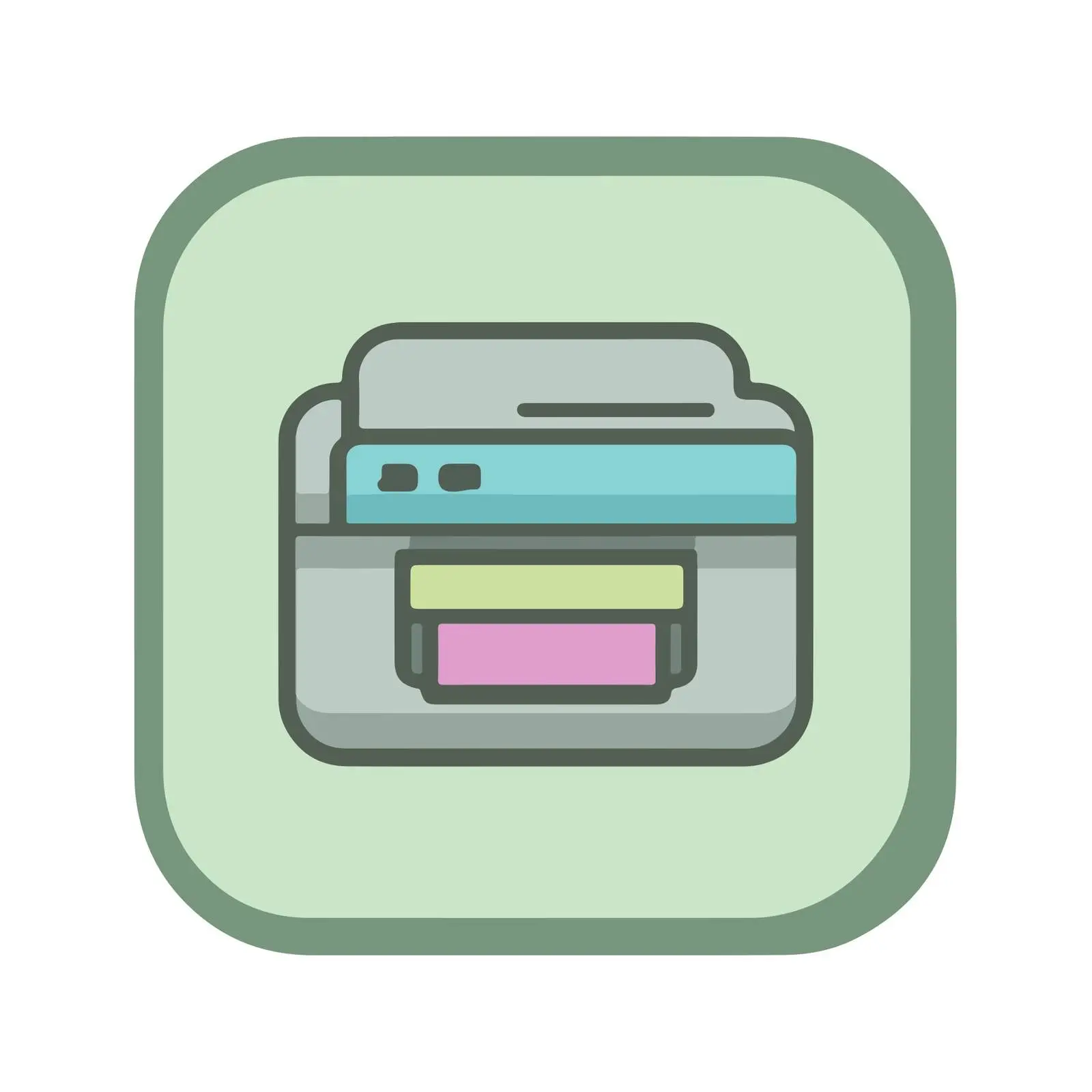 Printer Geometric Icon Design — free download from Dotvec