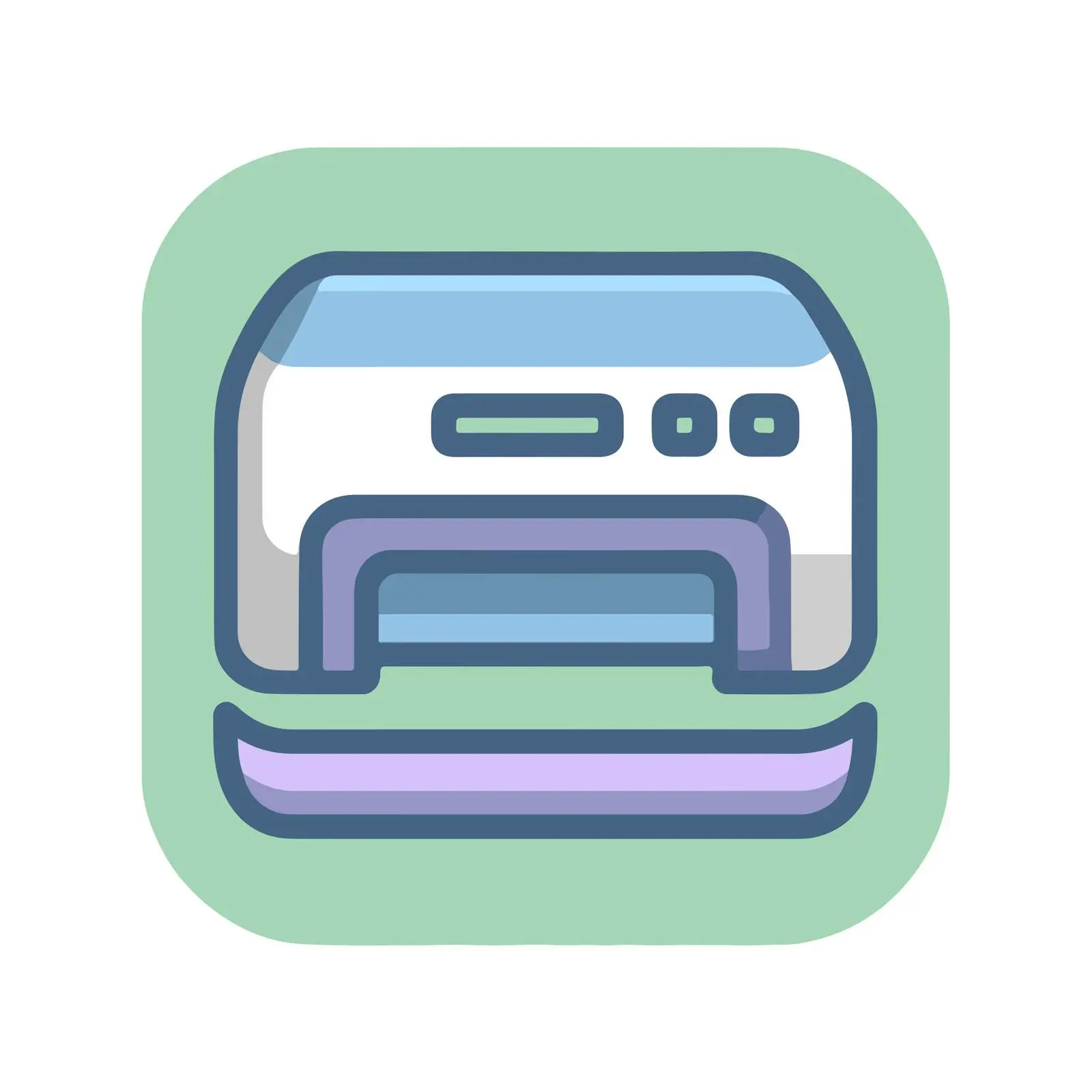 Printer Geometric Icon Design — free download from Dotvec