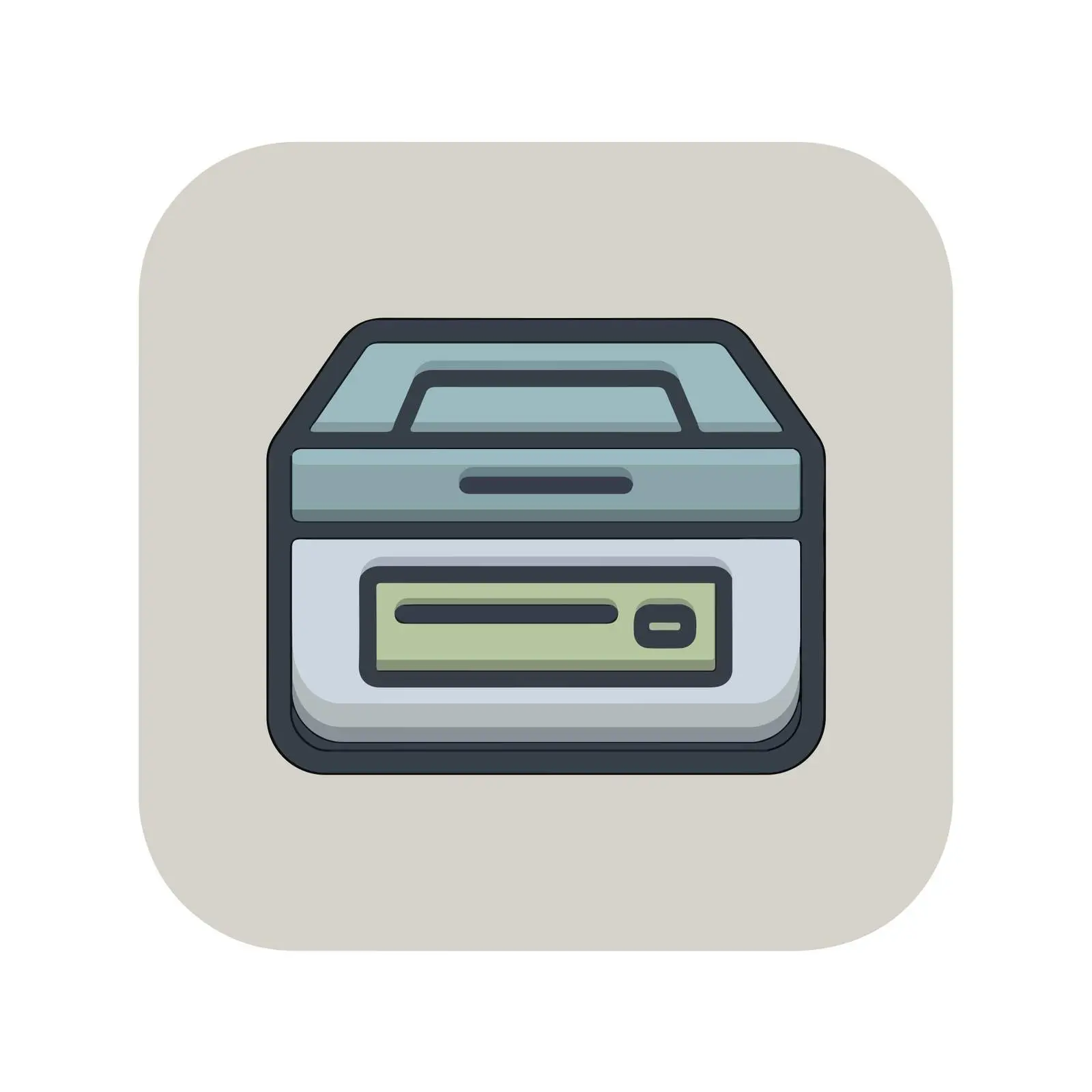 Printer Geometric Flat Icon — free download from Dotvec