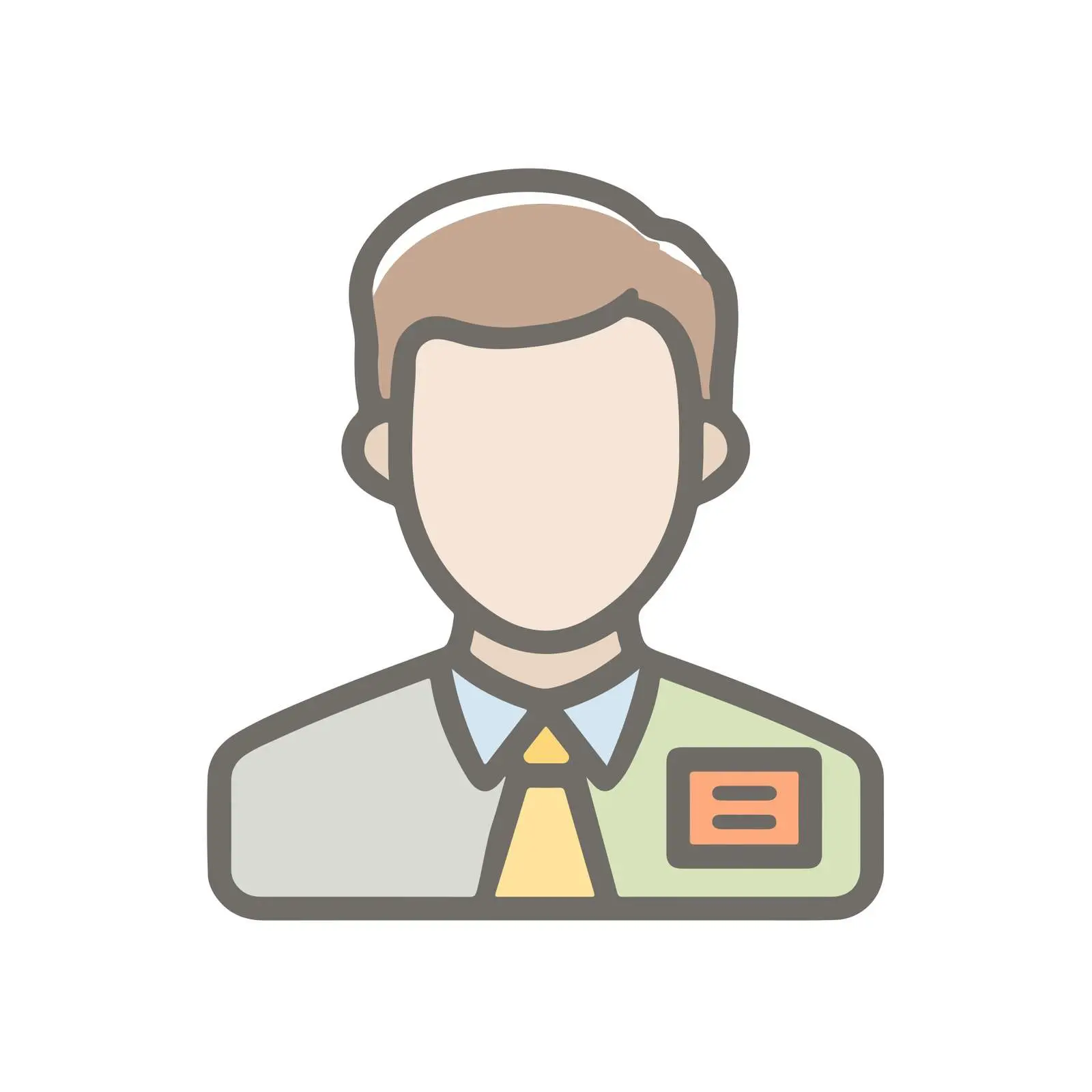 Profile Badge Thin-Line Icon — free download from Dotvec