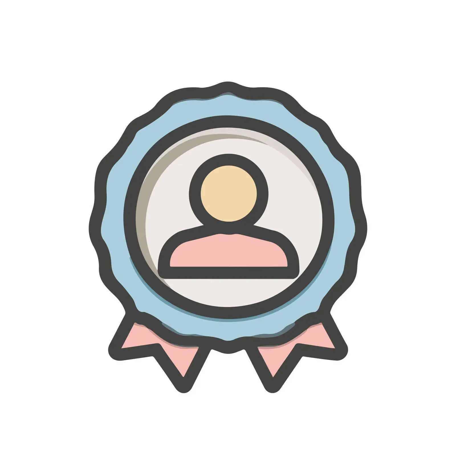 Profile Badge Flat Icon Design — free download from Dotvec