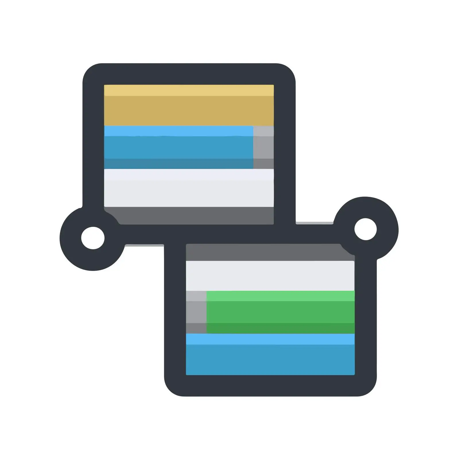 Pull Request Flat Icon — free download from Dotvec