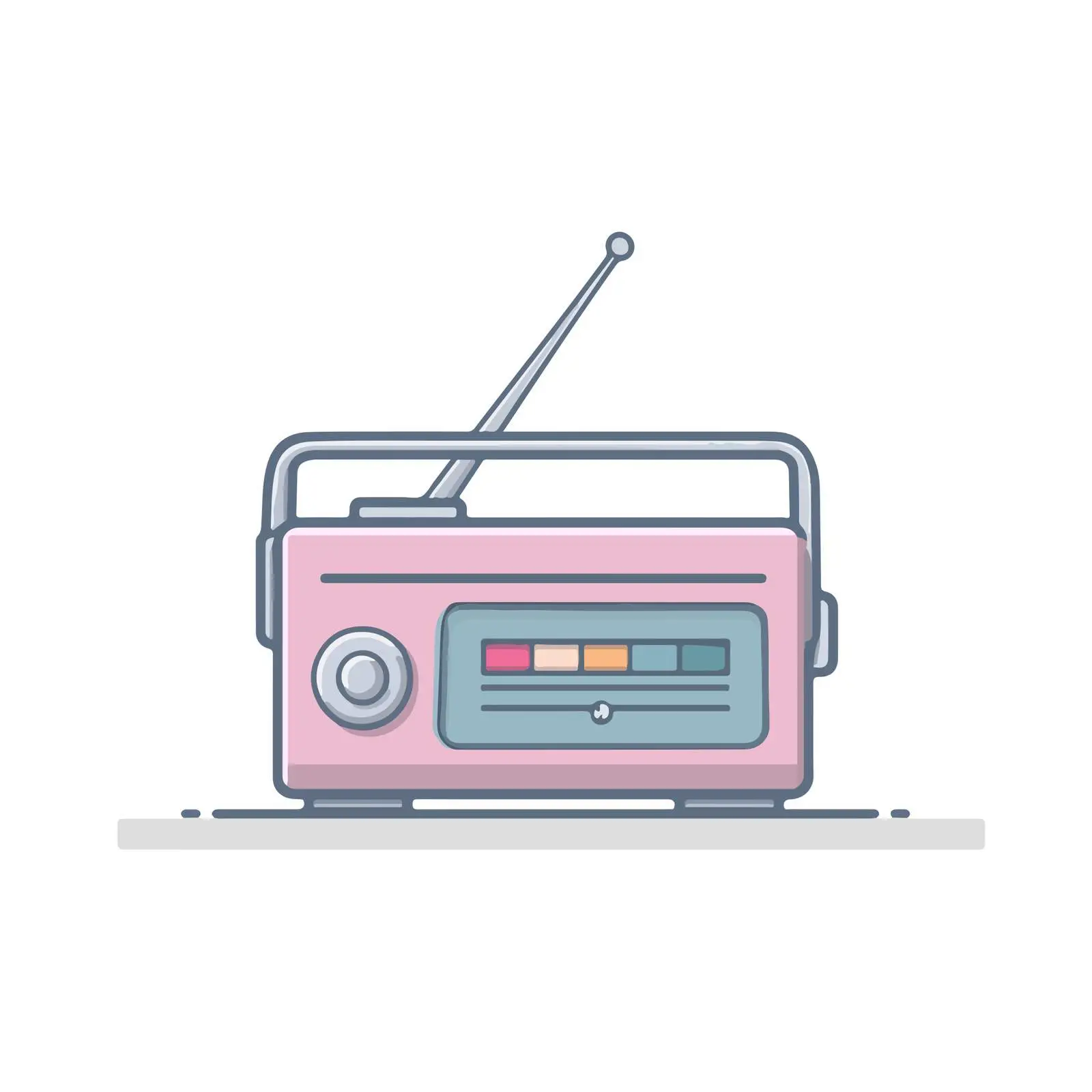Minimalist Radio Icon — free download from Dotvec